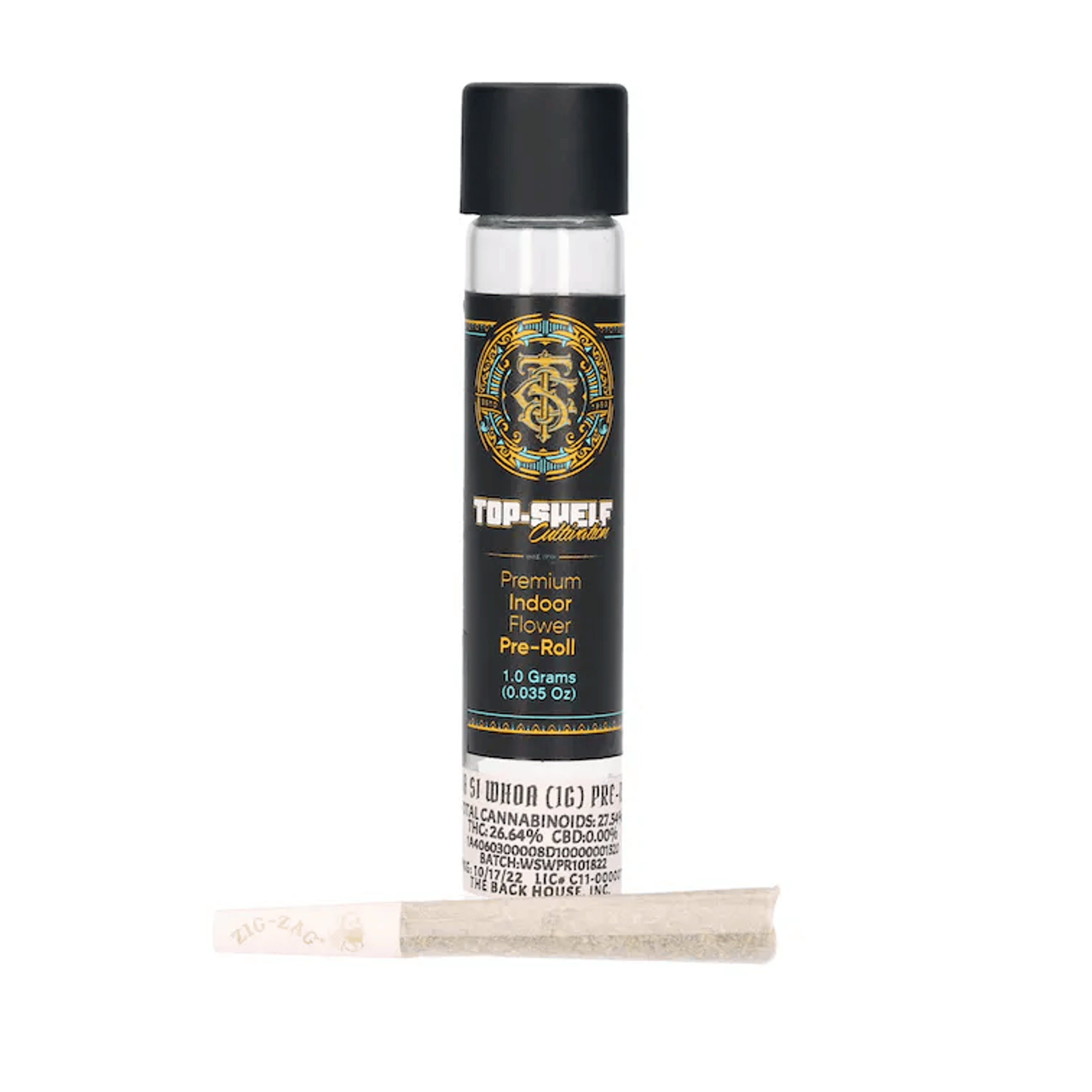 Top Shelf Cultivation | 1g Pre-Roll - Whoa-Si-Whoa - Indica - Top Shelf Cultivation - - $12 - Pre-Rolls