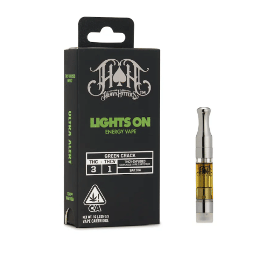 Lights ON Green Crack 3:1 THC:THCV Limited Edition Cart - Heavy Hitters -  - $74 - Cartridges
