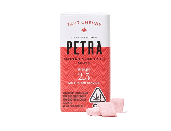 Petra Tart Cherry Mints - Kiva Confections - 40 Piece - $19.99 - Edibles