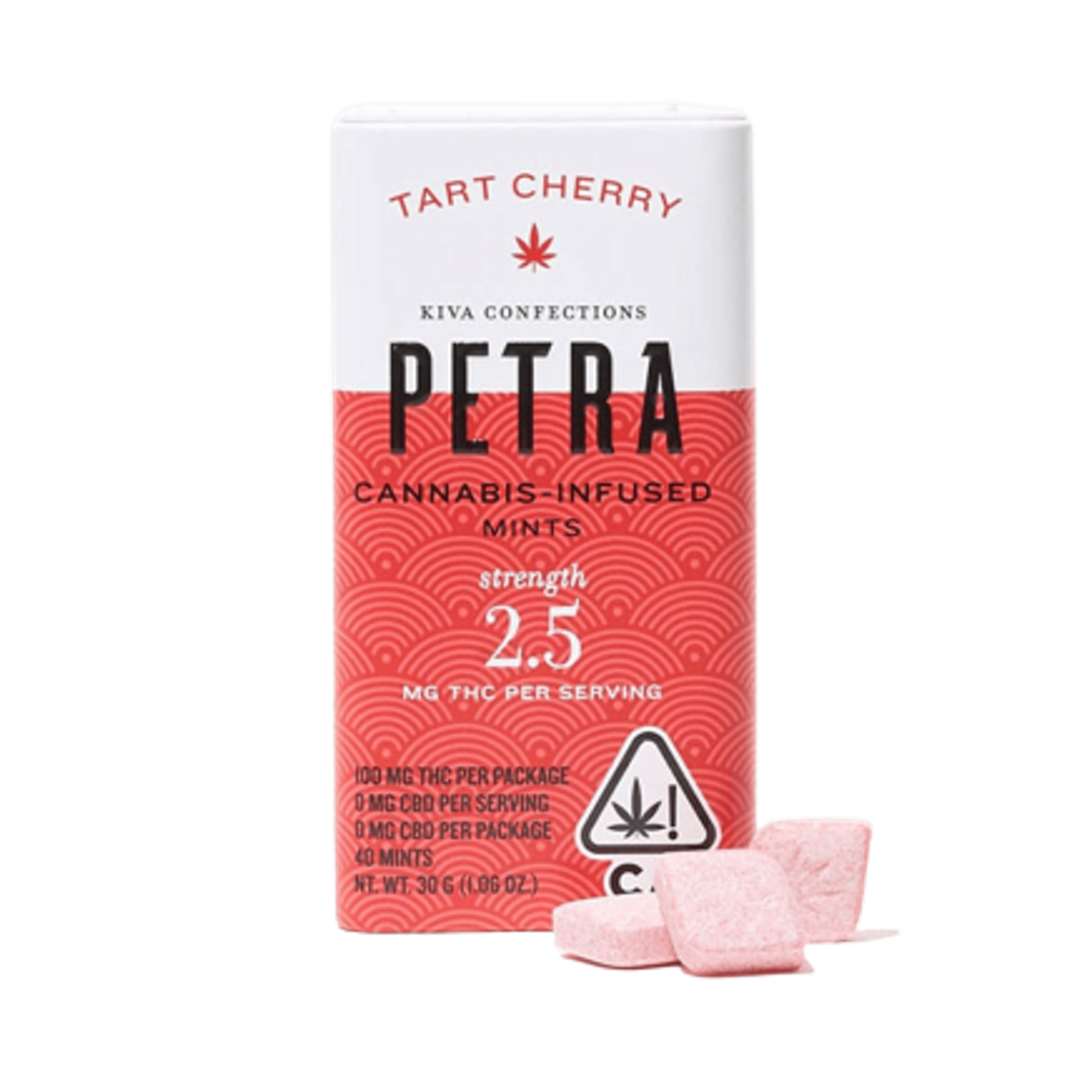 Petra Tart Cherry Mints - Kiva Confections - 40 Piece - $19.99 - Edibles