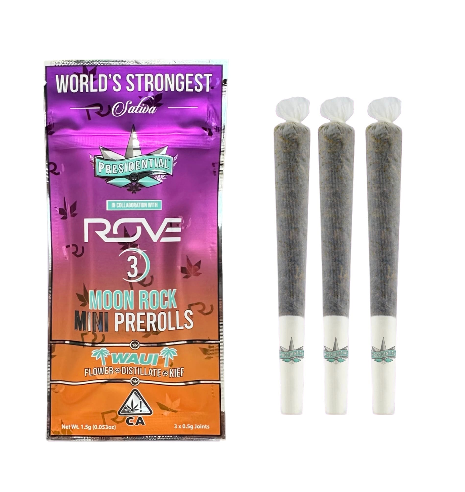 Waui Mini Moon Rock Preroll 3pk - Presidential -  - $23.24 - Preroll