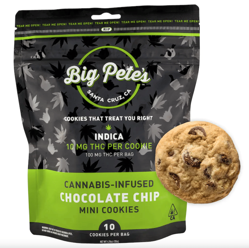 Indica Chocolate Chip Mini Cookies 10Pk - Big Pete's Treats -  - $20 - Edible