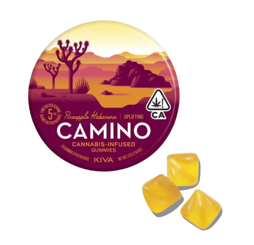 Camino Pineapple Habanero "Uplifting" Gummies - Kiva Confections - 20 Gummies - $19.99 - Edibles