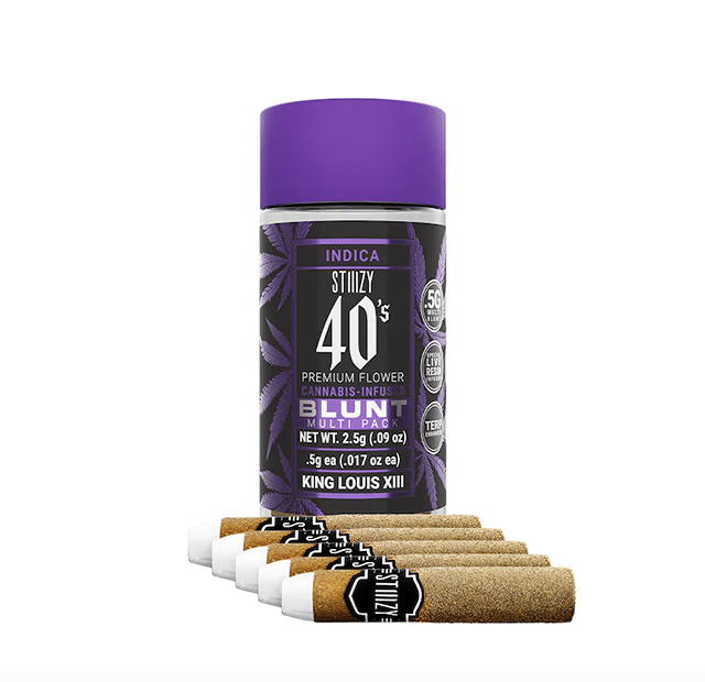 STIIIZY 40's Blunts | .5gx5pk - King Louis XIII - Infused - Indica