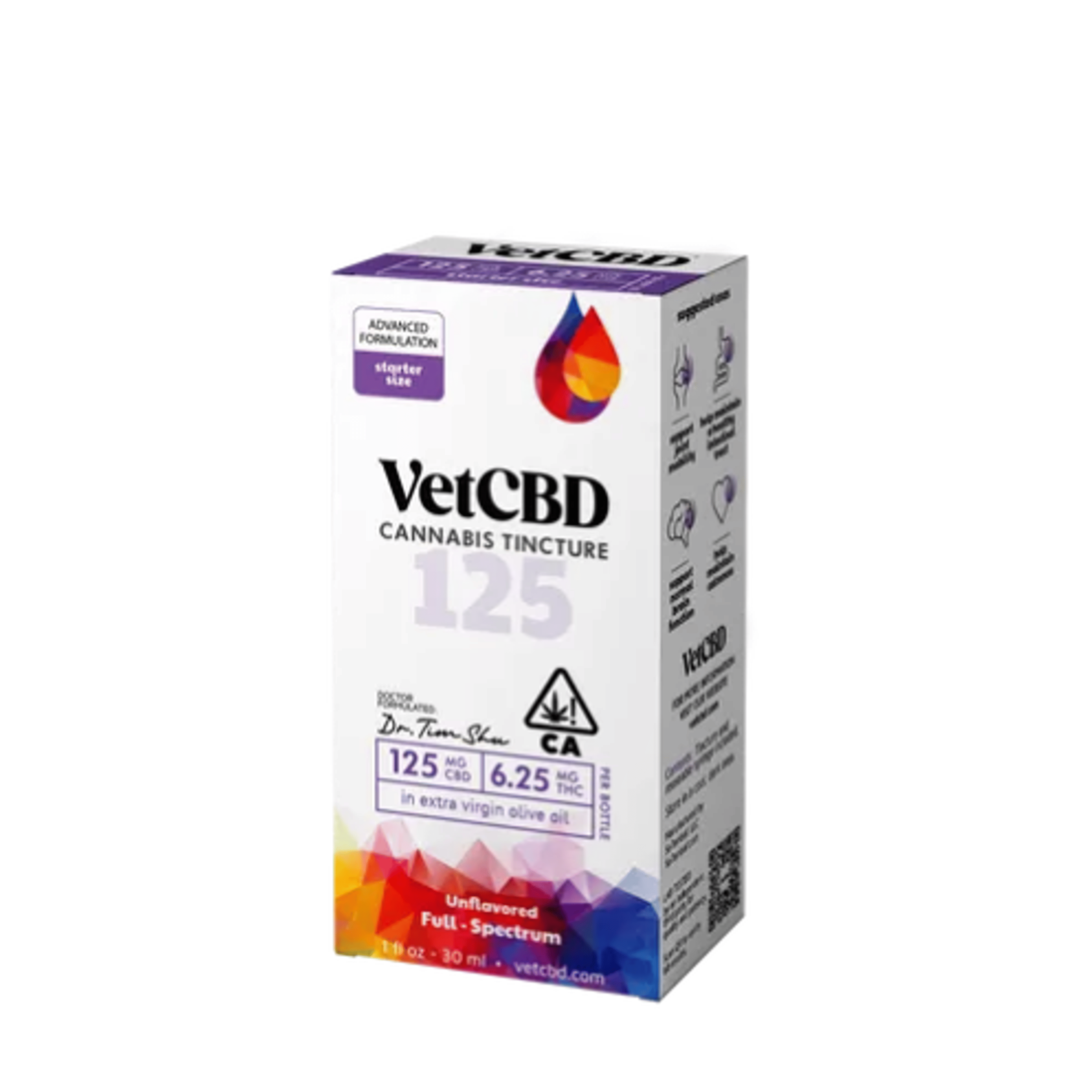 Regular Strength Tincture | 1oz | 20:1 | 125mg CBD | 6.25mg THC - VETCBD - - $35 - Tincture