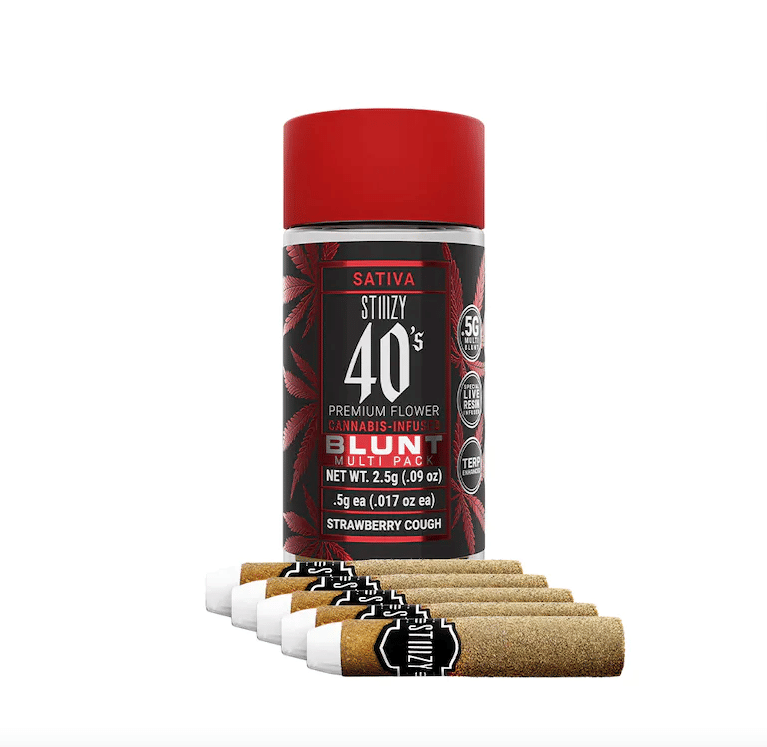 STIIIZY 40's Blunts | .5gx5pk - Strawberry Cough - Infused - Sativa - STIIIZY -  - $34 - Pre-Rolls