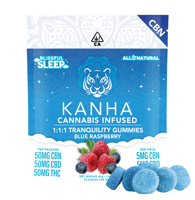 TRANQUILITY SLEEP GUMMIES | 1:1:1 CBD:CBN:THC | KANHA