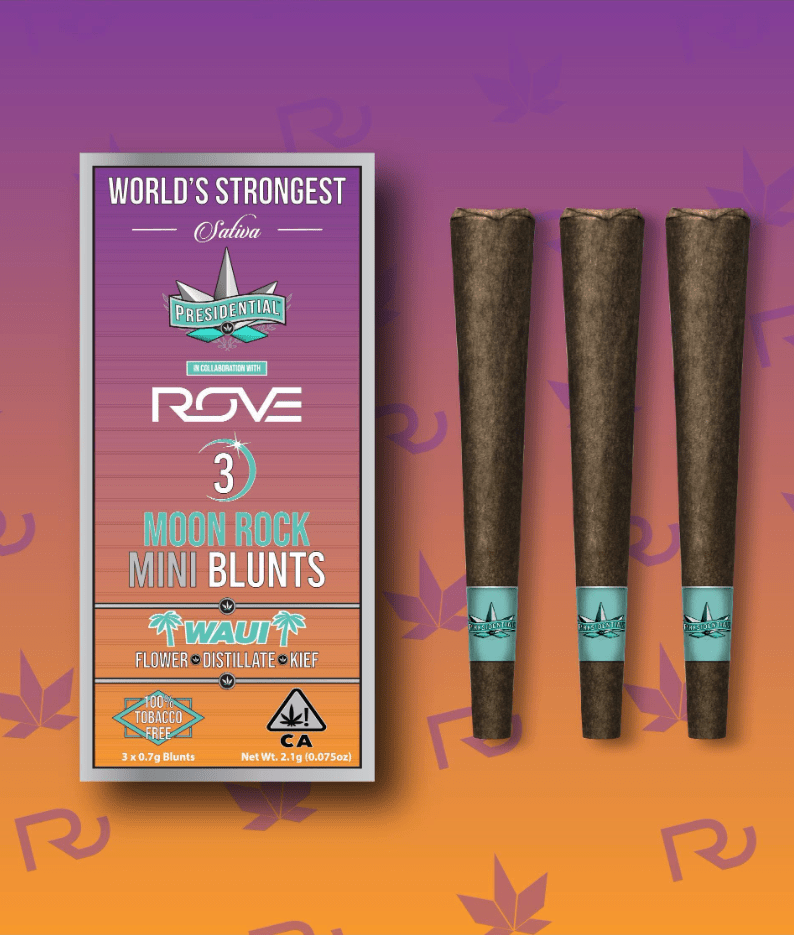Waui - 3pk Mini Moon Rock Blunts - Presidential - 3pk Waui (S) - $28 - Pre-Rolls