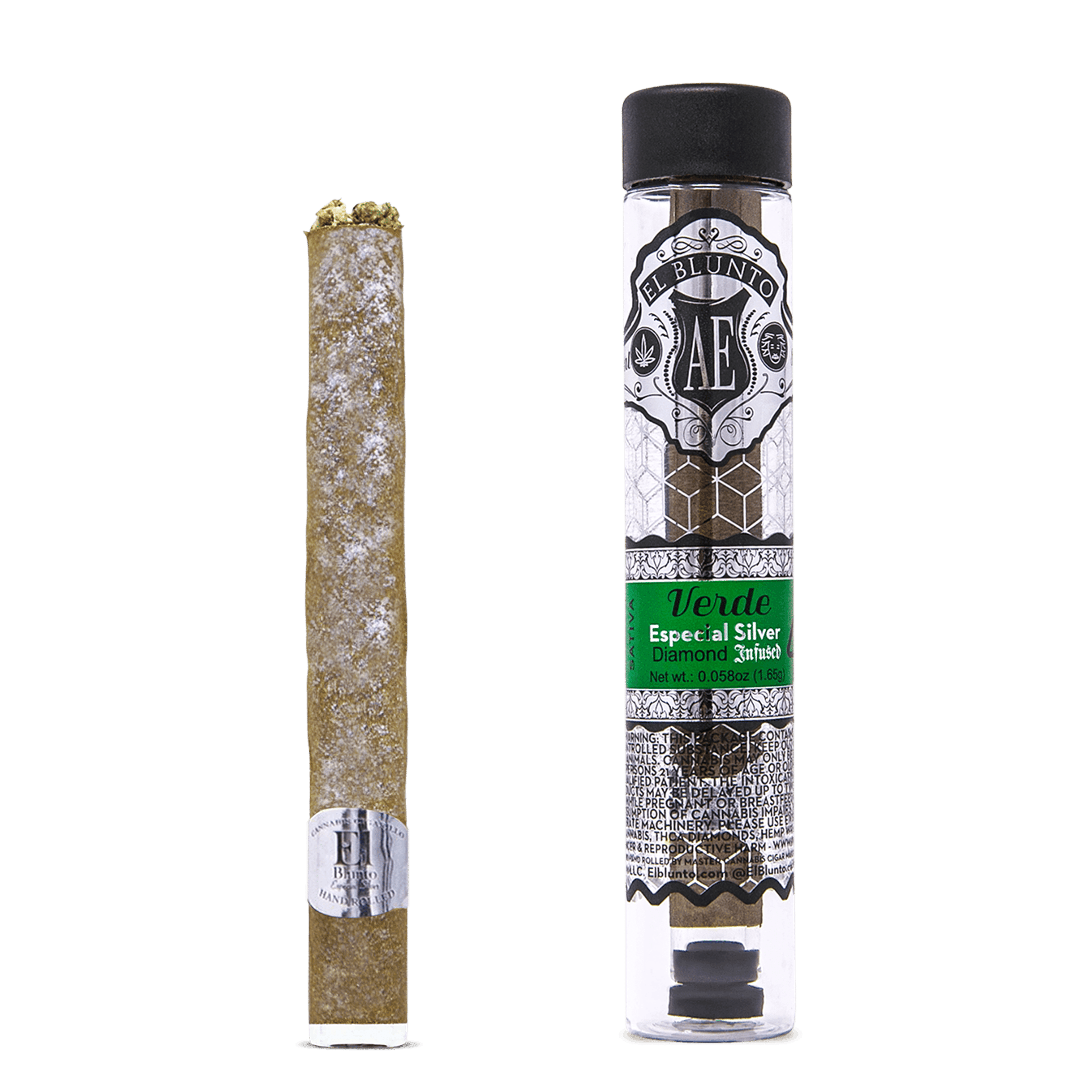 El Blunto Silver - Diamond Infused - Verde - 1.65G - El Blunto by Albert Einstone's - El Blunto Silver - Diamond Infused - Verde - 1.65G - $18 - Flowers