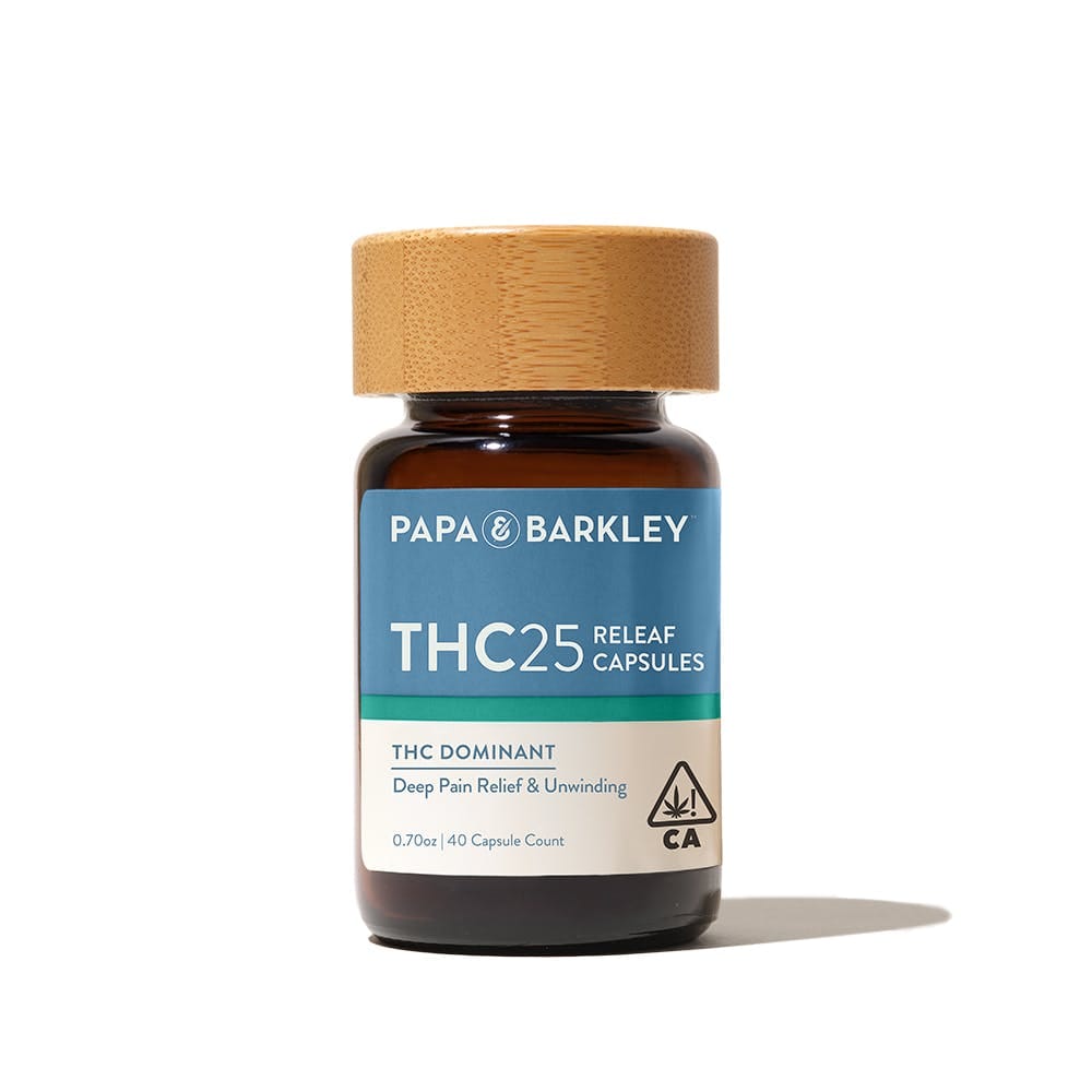 THC25 Releaf Capsules - Papa & Barkley - 40 Capsules - $54.99 - Capsules & Tablets