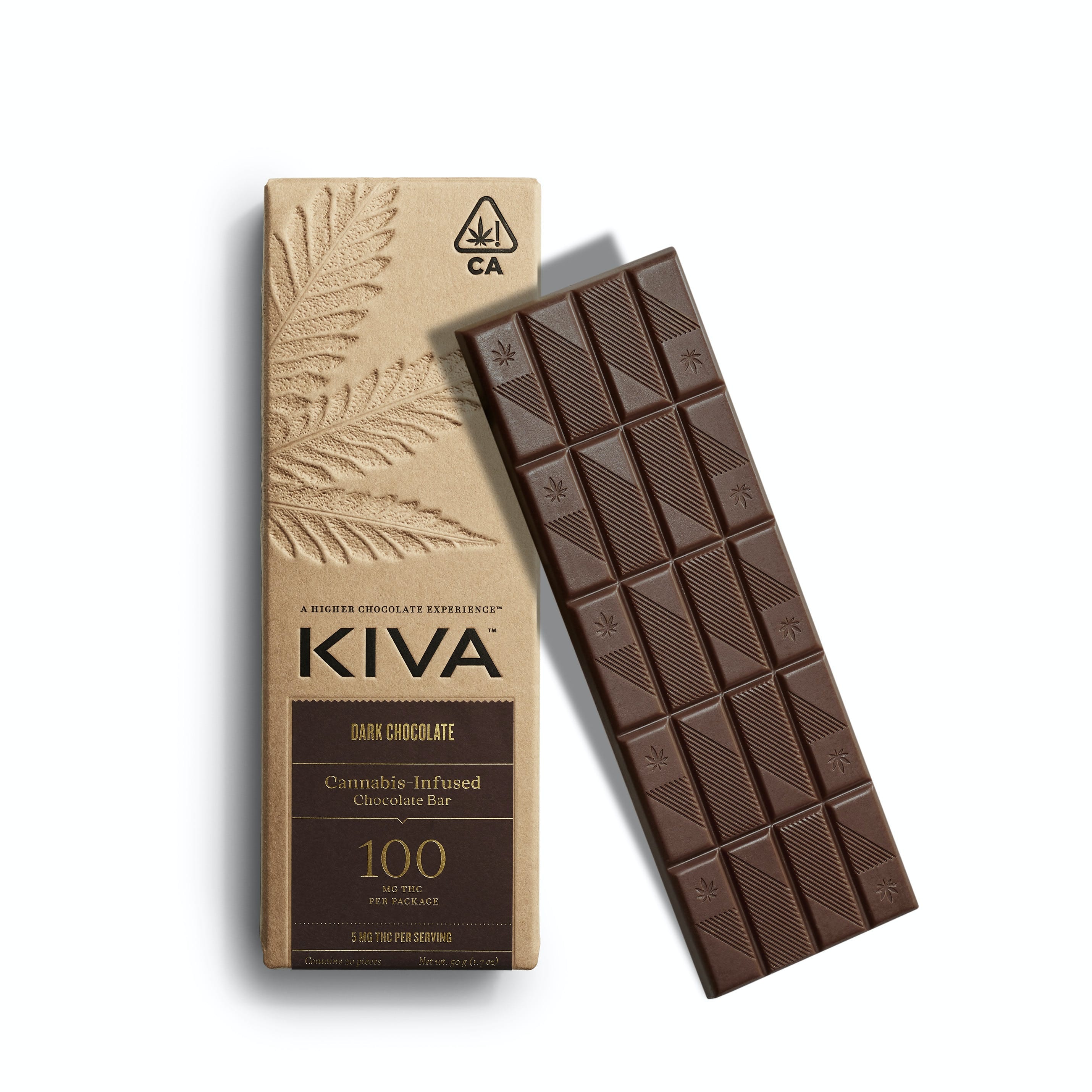 Kiva Bar - Dark Chocolate - Kiva Confections -  - $22 - Edible