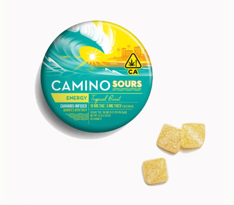 Camino Sours Tropical Burst THCv 2:1 Gummies - Kiva Confections -  - $22 - Edible