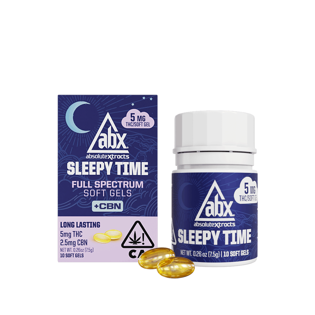 5mg Sleepy Time Solventless + CBN Soft Gels - 10ct - Absolute Extracts (ABX) - 10 Pack Mixed - $13 - Tinctures/Capsules