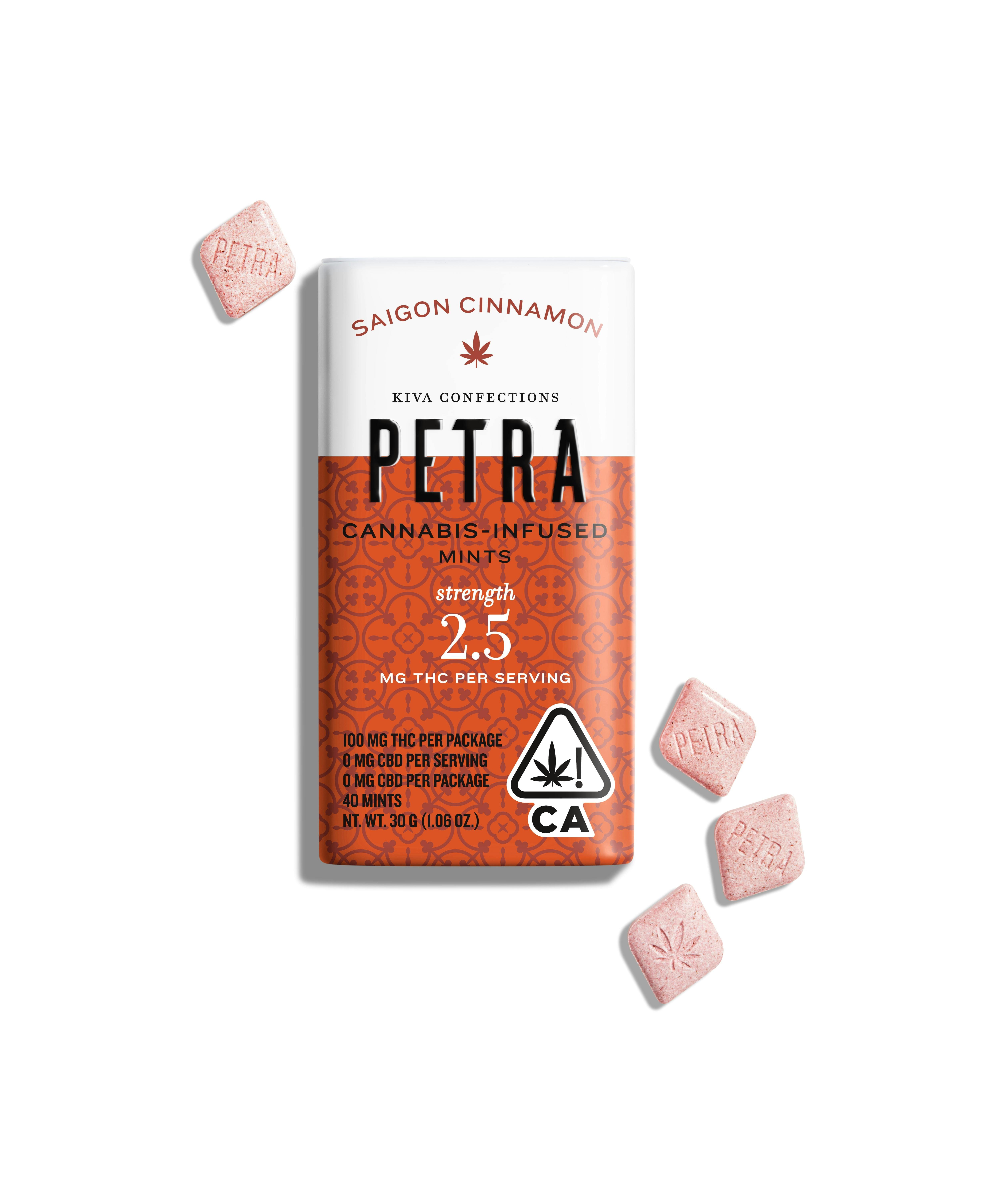 Petra Mints | Saigon 1:1 Cinnamon - 100MG - Petra Mints by Kiva -  - $22 - Edibles