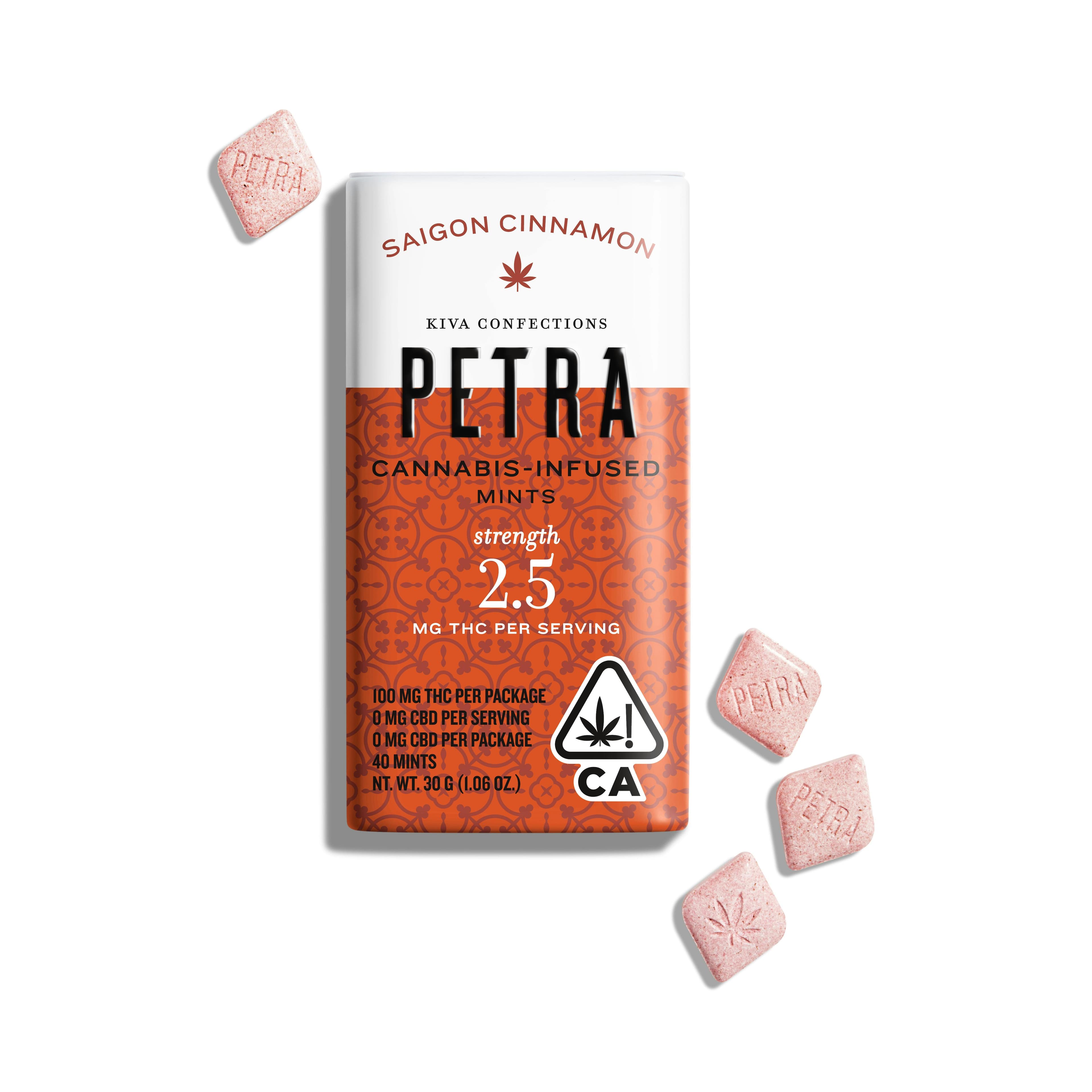 Petra Mints | Saigon 1:1 Cinnamon - 100MG - Petra Mints by Kiva - - $22 - Edibles