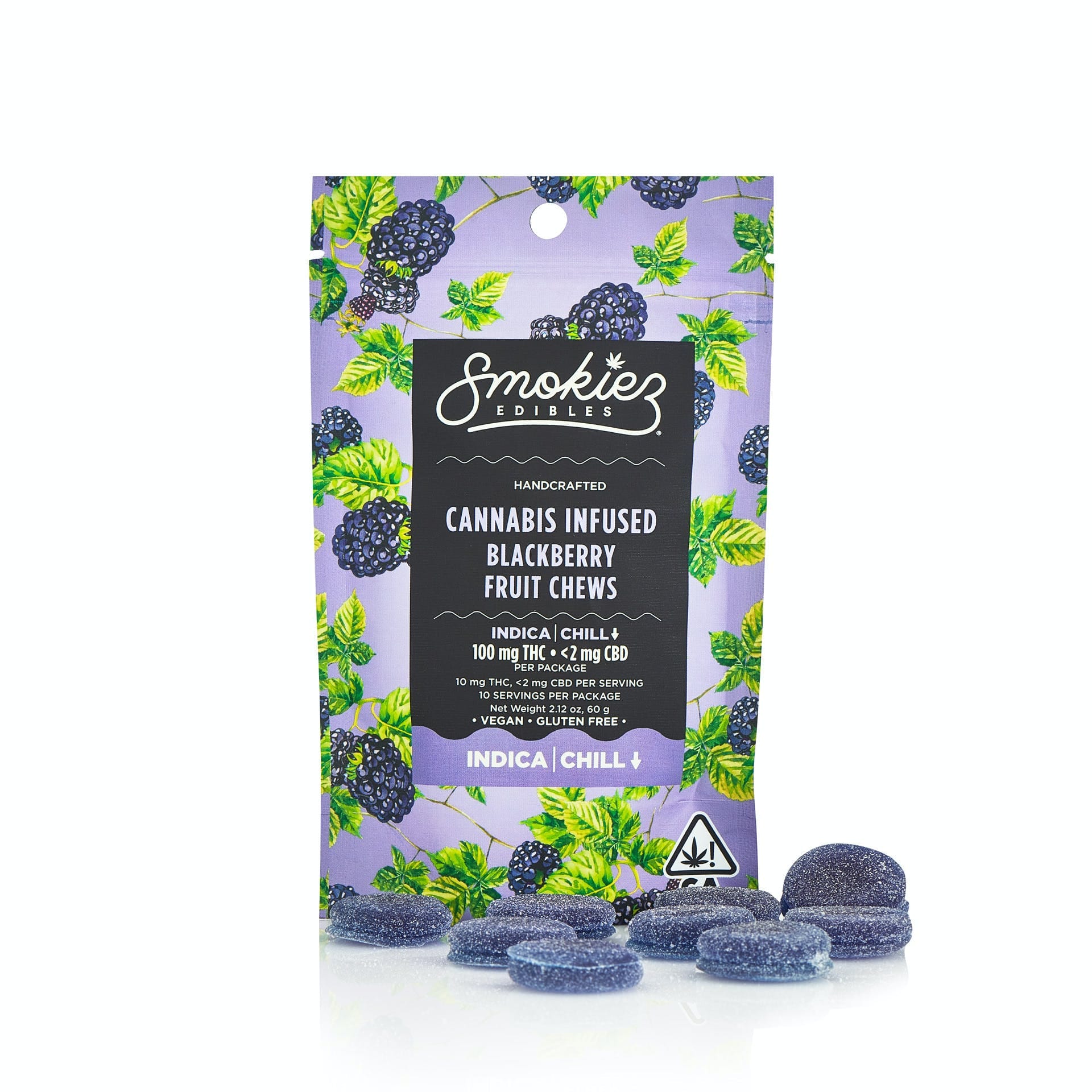 Chill | Blackberry Fruit Chews - 100mg - Smokiez Edibles -  - $17 - Edibles