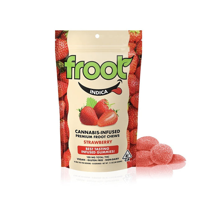Froot Gummies - Strawberry (100mg/10-pack Indica)