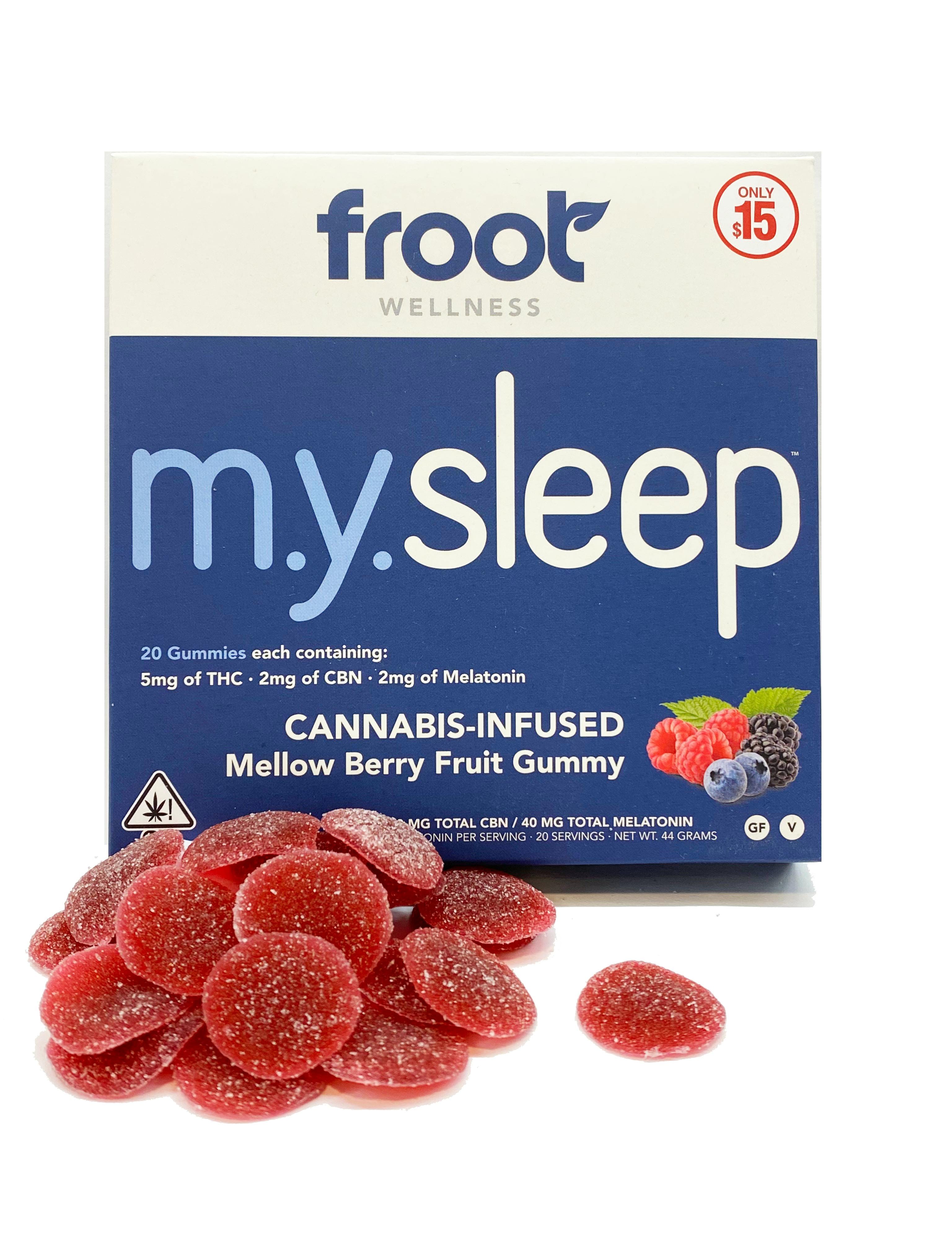 M.Y. SLEEP Gummies - 100mg THC, 40mg CBN - Froot -  - $10.80 - Edibles