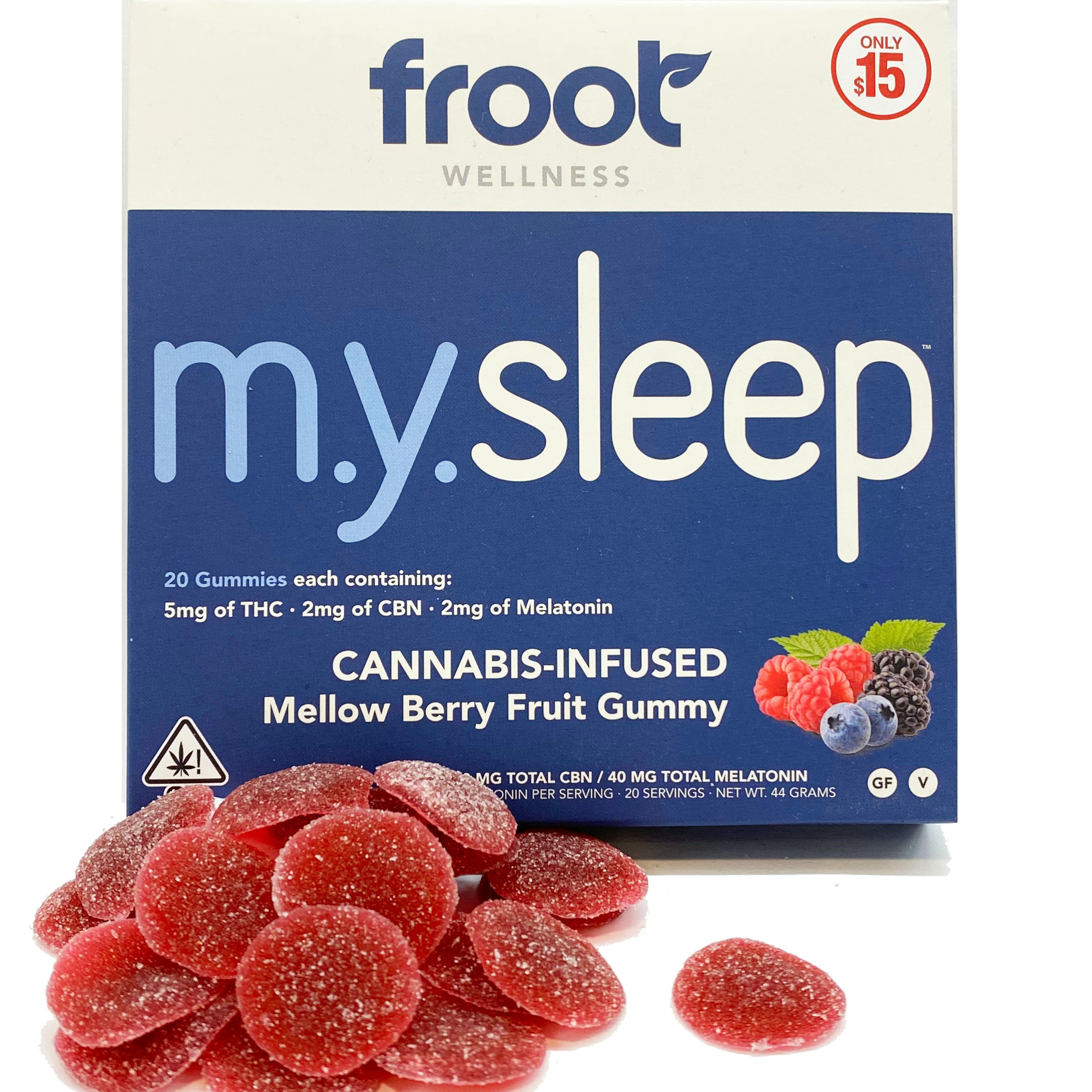 M.Y. SLEEP Gummies - 100mg THC, 40mg CBN - Froot - - $10.80 - Edibles