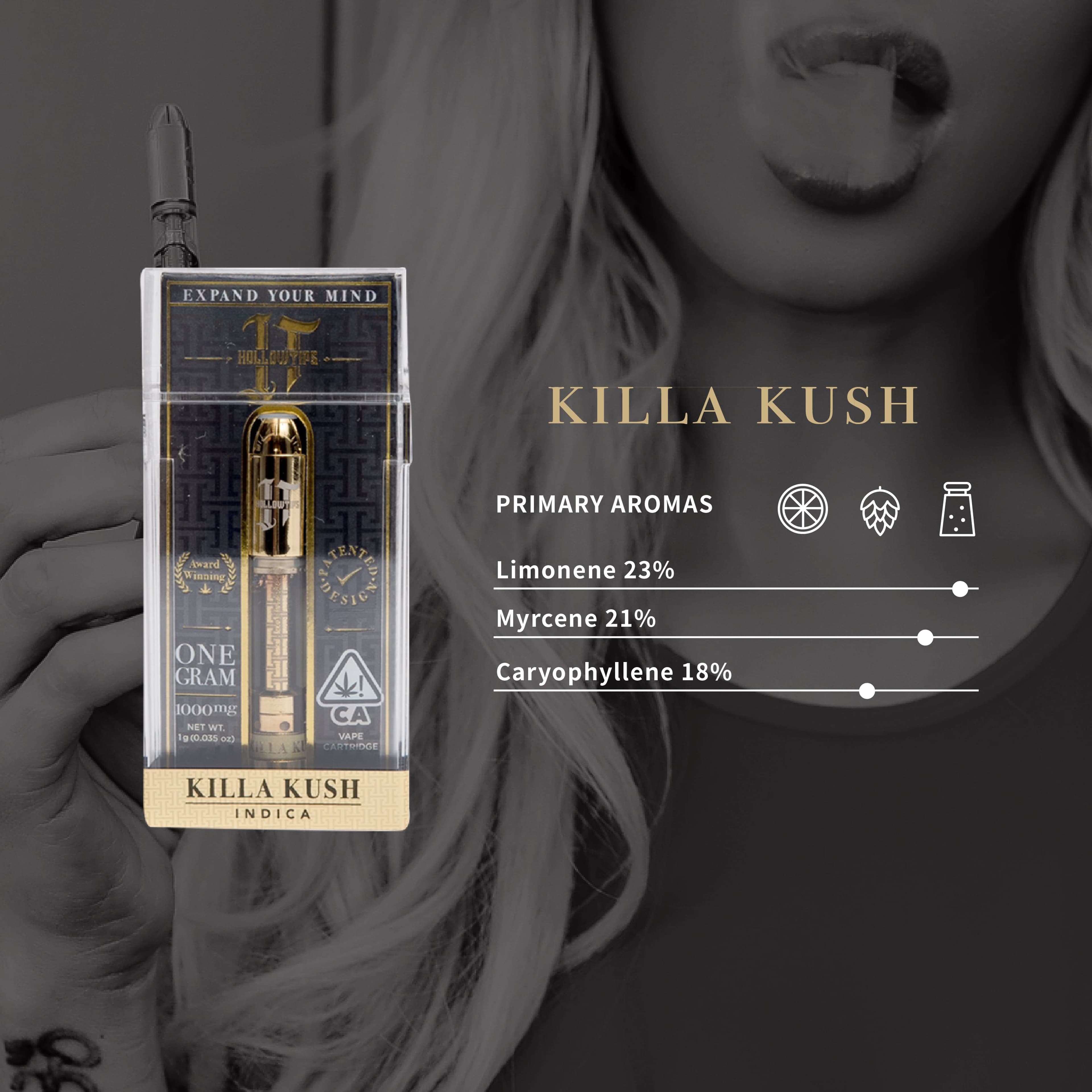 Killa Kush 1g Cart - Hollowtips - - $29 - Vape Cart