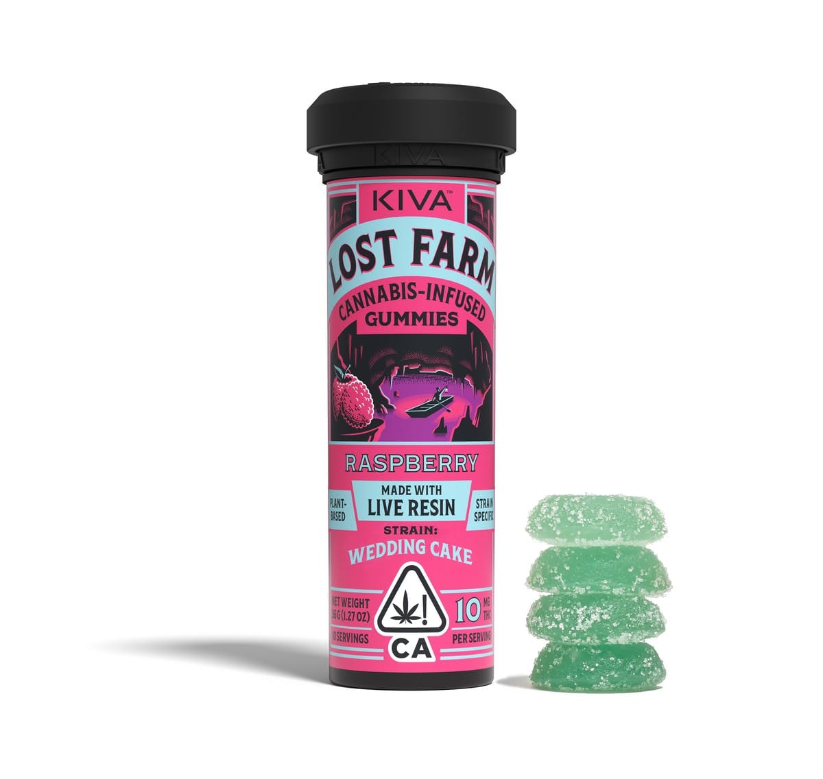 Lost Farm Raspberry Gummies - Kiva Confections -  - $22 - Edible