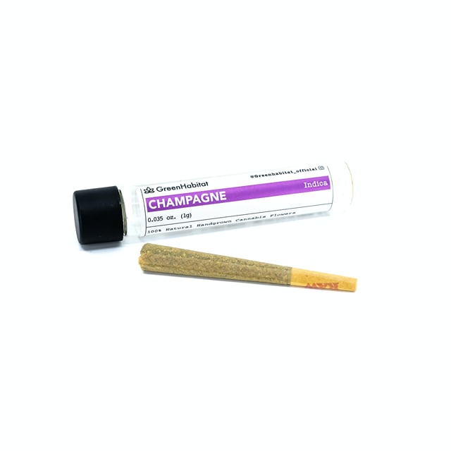 Champagne Indica Preroll (1g) Indoor Flower