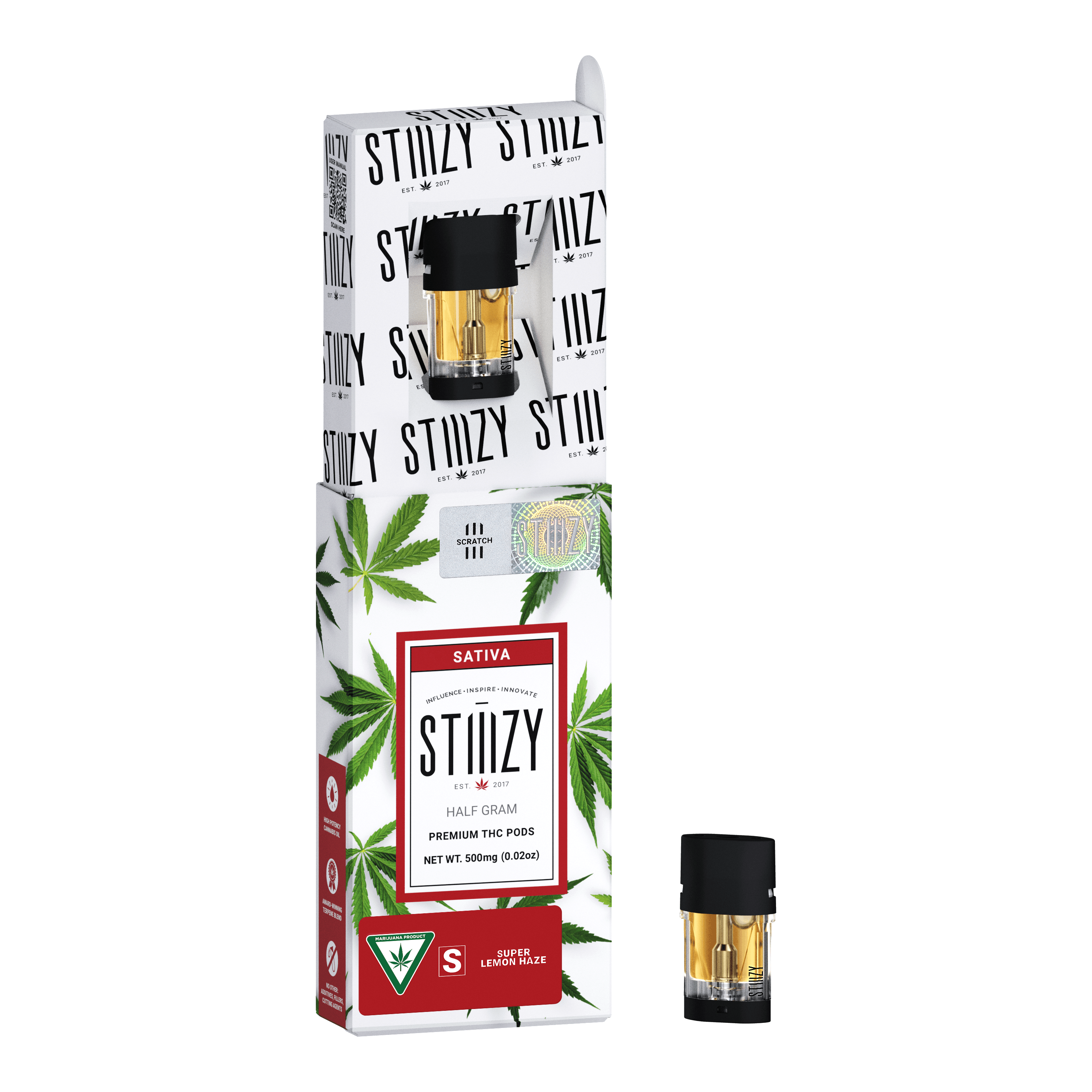 Pod: Super Lemon Haze - .5g - STIIIZY -  - $15 - Cartridges / Pens