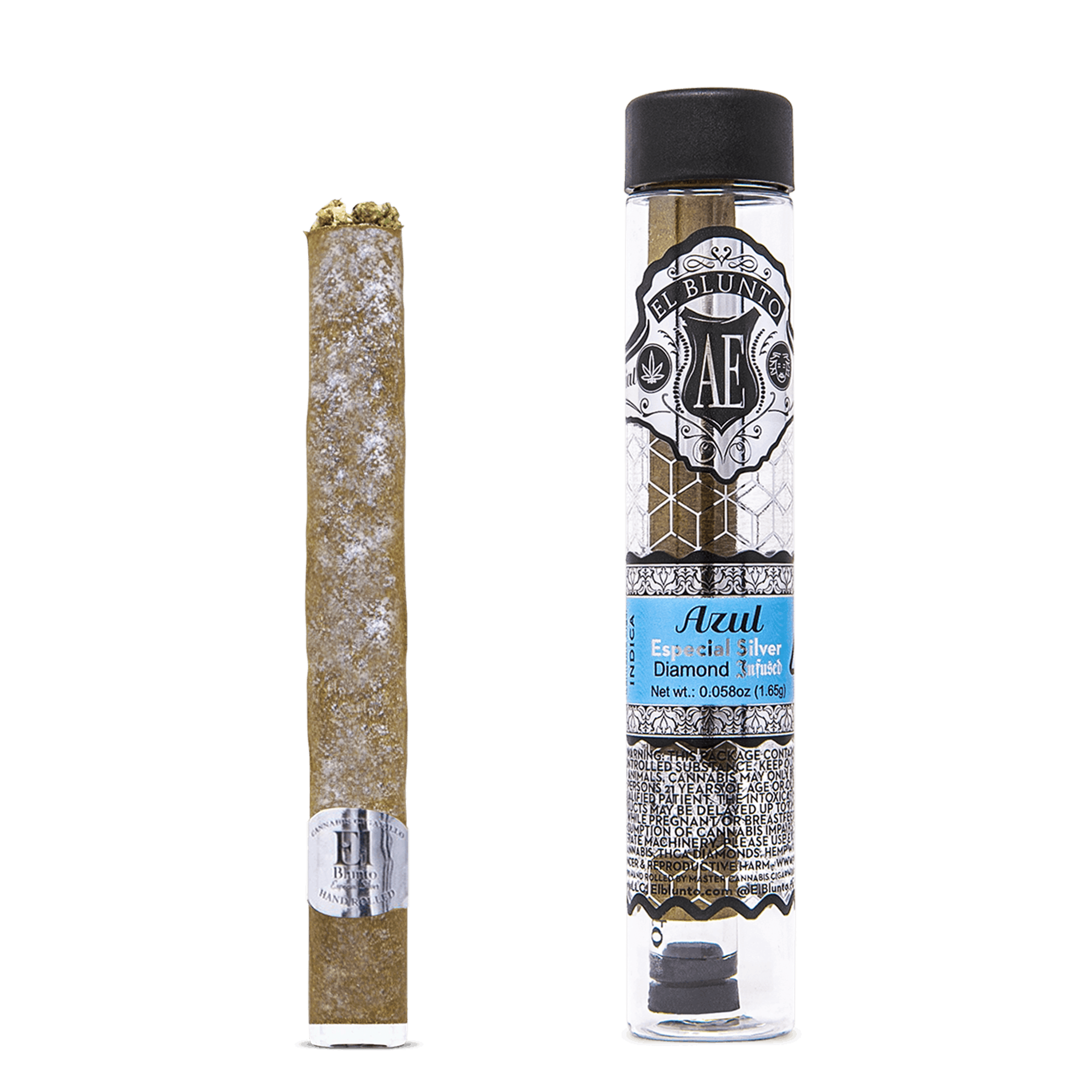 El Blunto Silver - Diamond Infused - Azul - 1.65G - El Blunto by Albert Einstone's - El Blunto Silver - Diamond Infused - Azul - 1.65G - $18 - Flowers