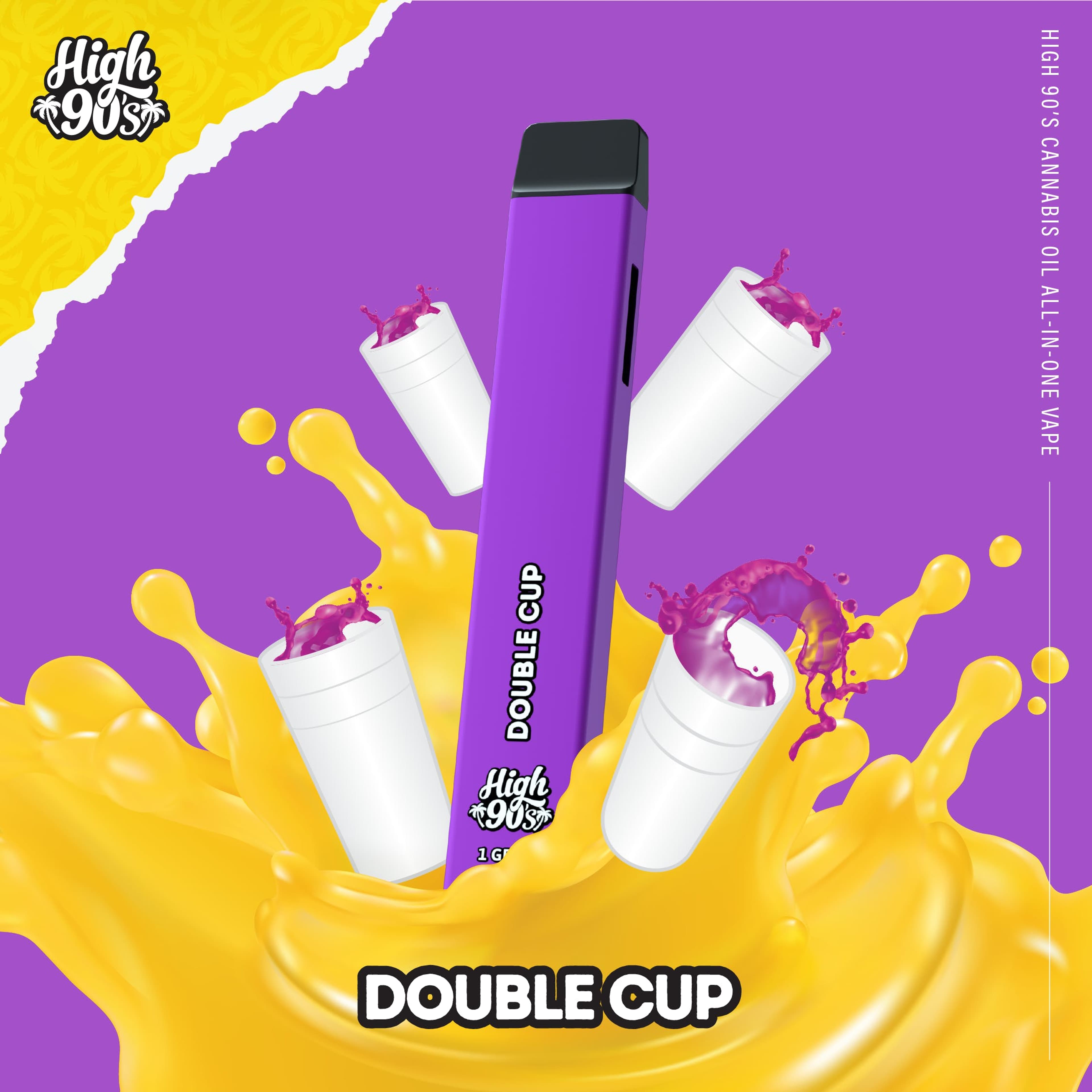 Double Cup 1g Disposable Vape - High 90's - - $25.93 - Vapes