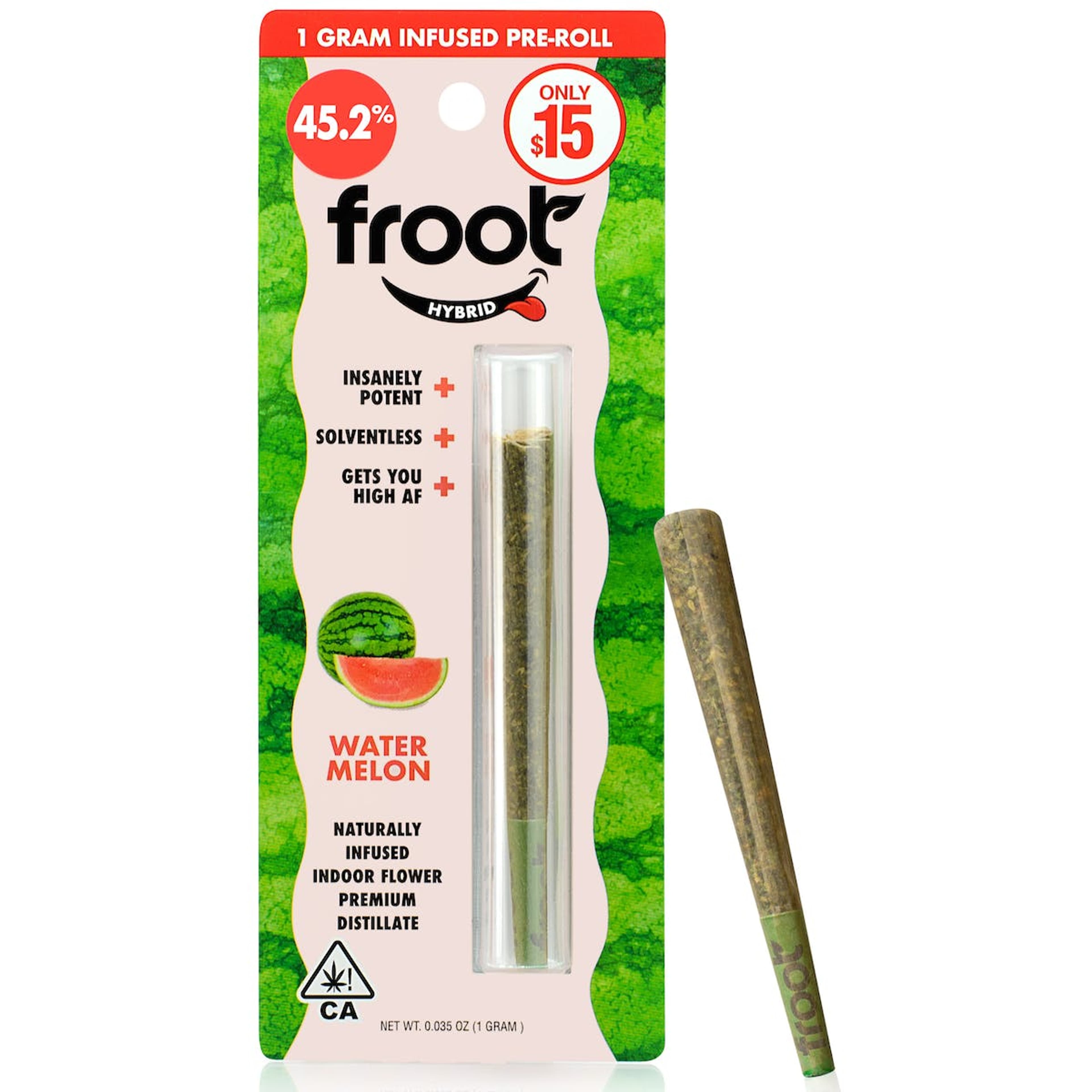Froot Watermelon Infused 1-gram Pre-roll - Froot - - $14 - Infused Pre-Rolls
