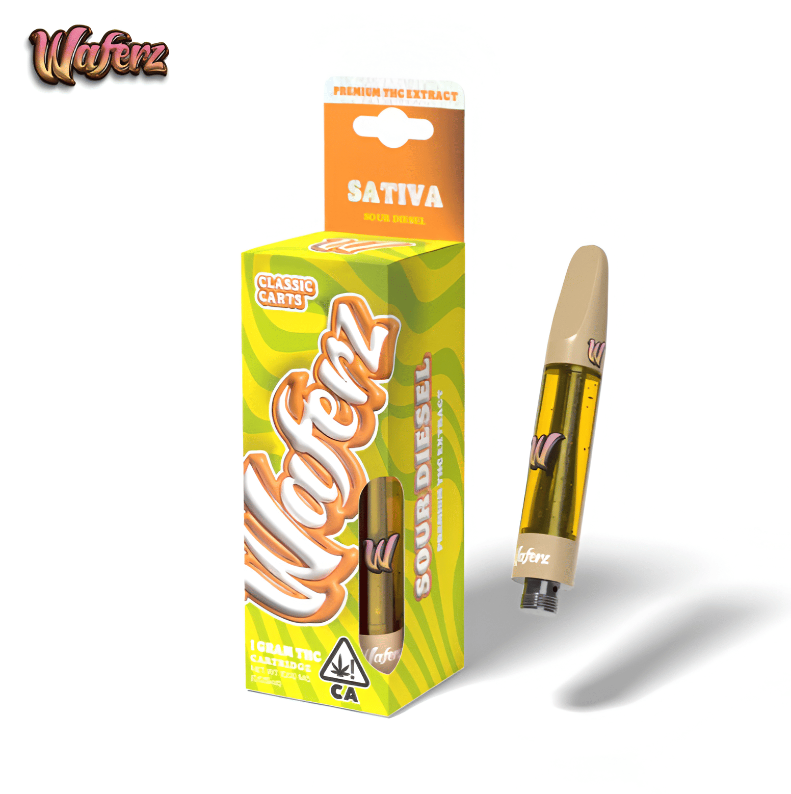 Waferz Classic Carts - Sour Diesel - 1g - Waferz -  - $17.99 - 510 Cartridges