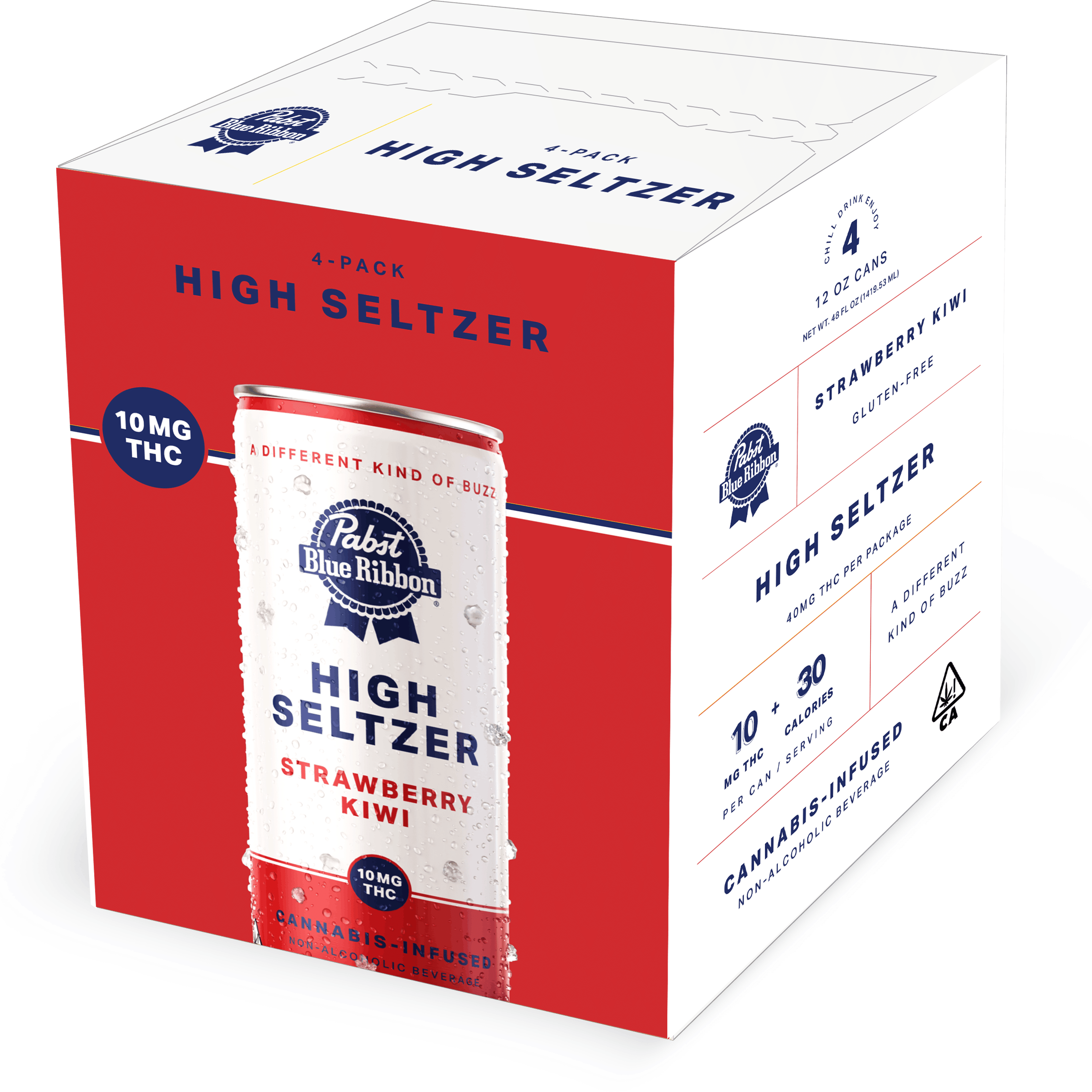 Strawberry Kiwi 4pk x 10mg Infused High Seltzer - Pabst - - $14.40 - Drinks