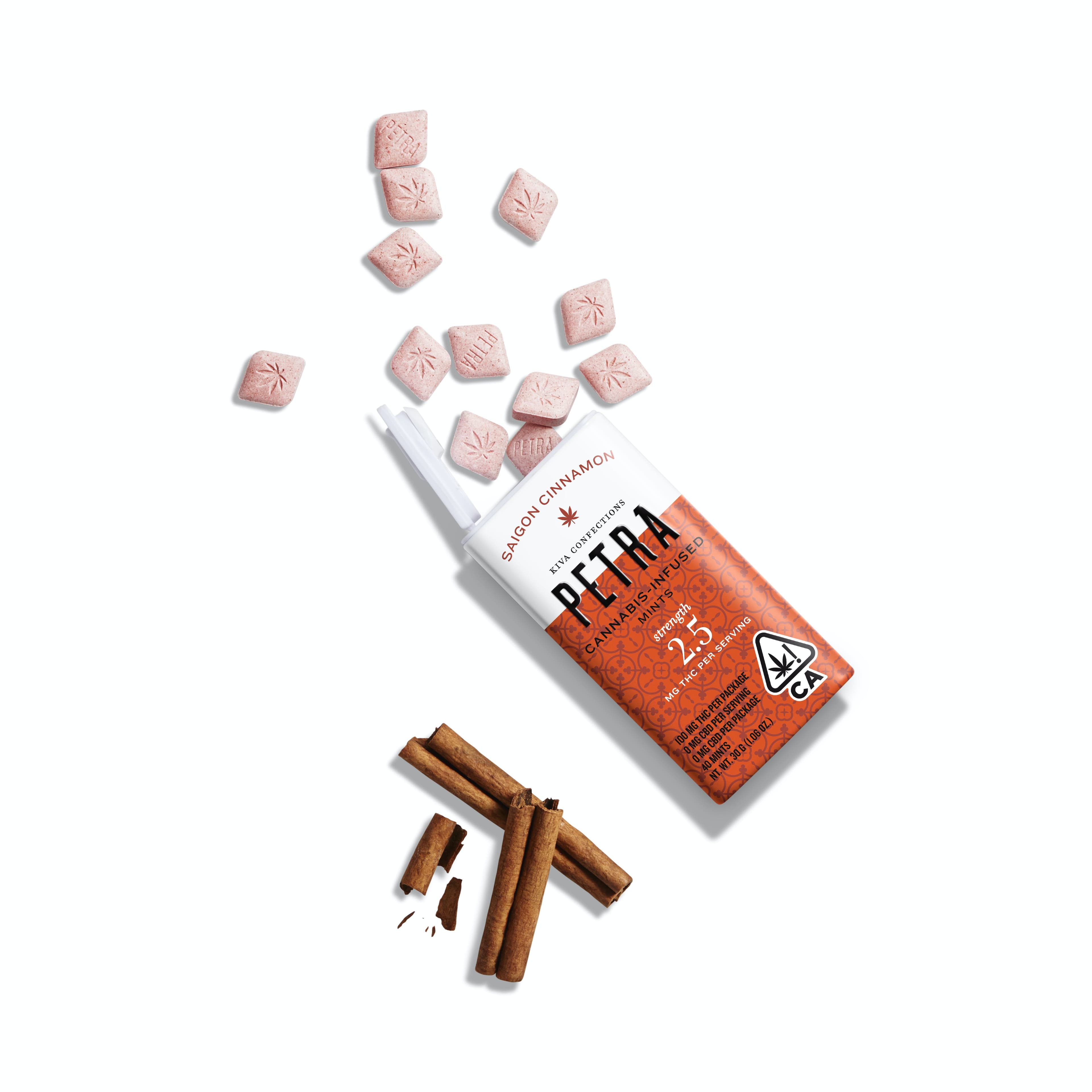 Petra Mints | Saigon 1:1 Cinnamon - 100MG - Petra Mints by Kiva - - $22 - Edibles