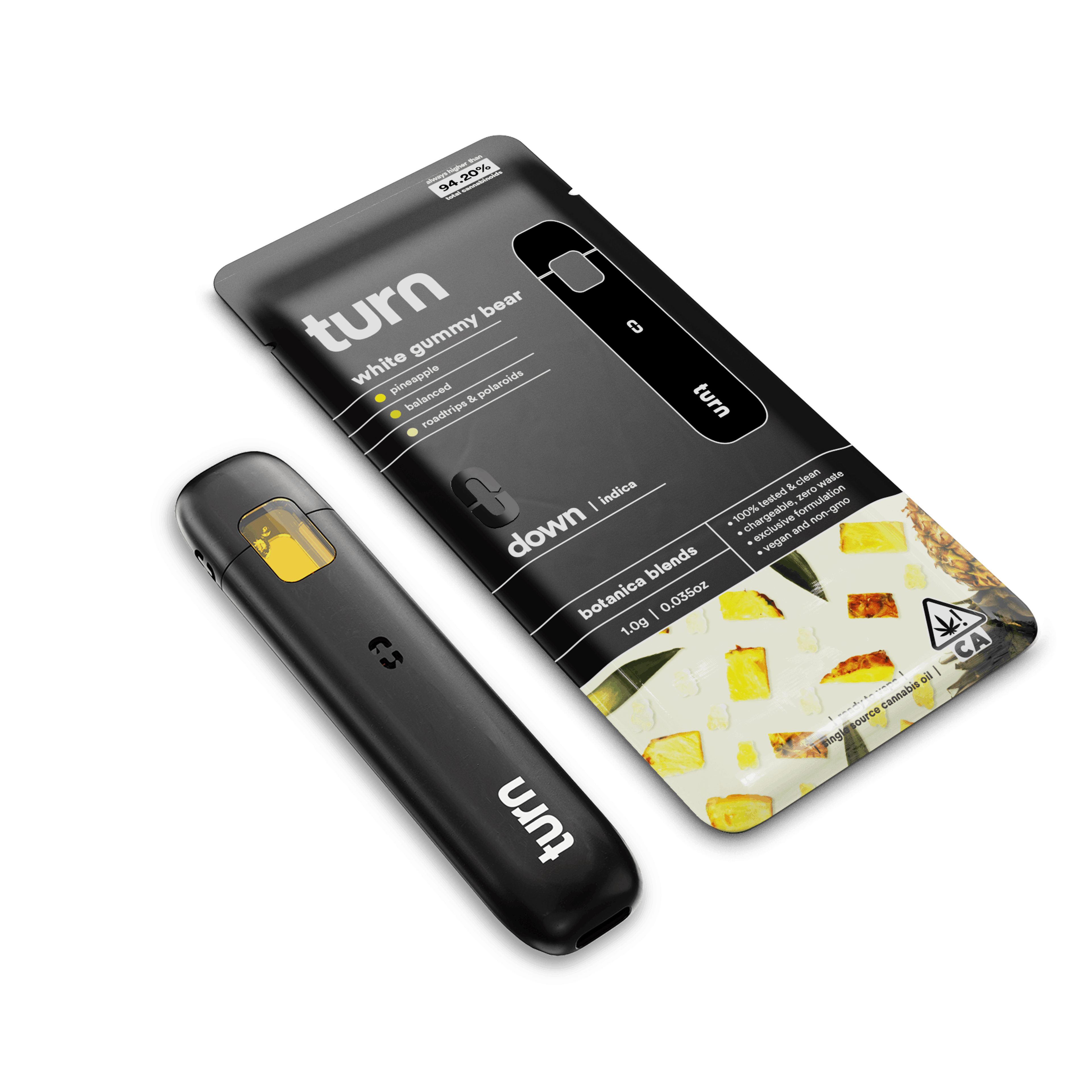 Turn Down Botanica Blends | 1g - White Gummy Bear - AIO - Indica - Turn - - $27 - All-In-Ones