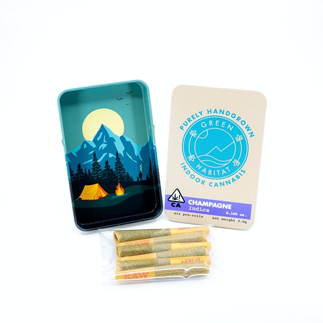 Champagne Indica Preroll Pack (3g) Indoor Flower