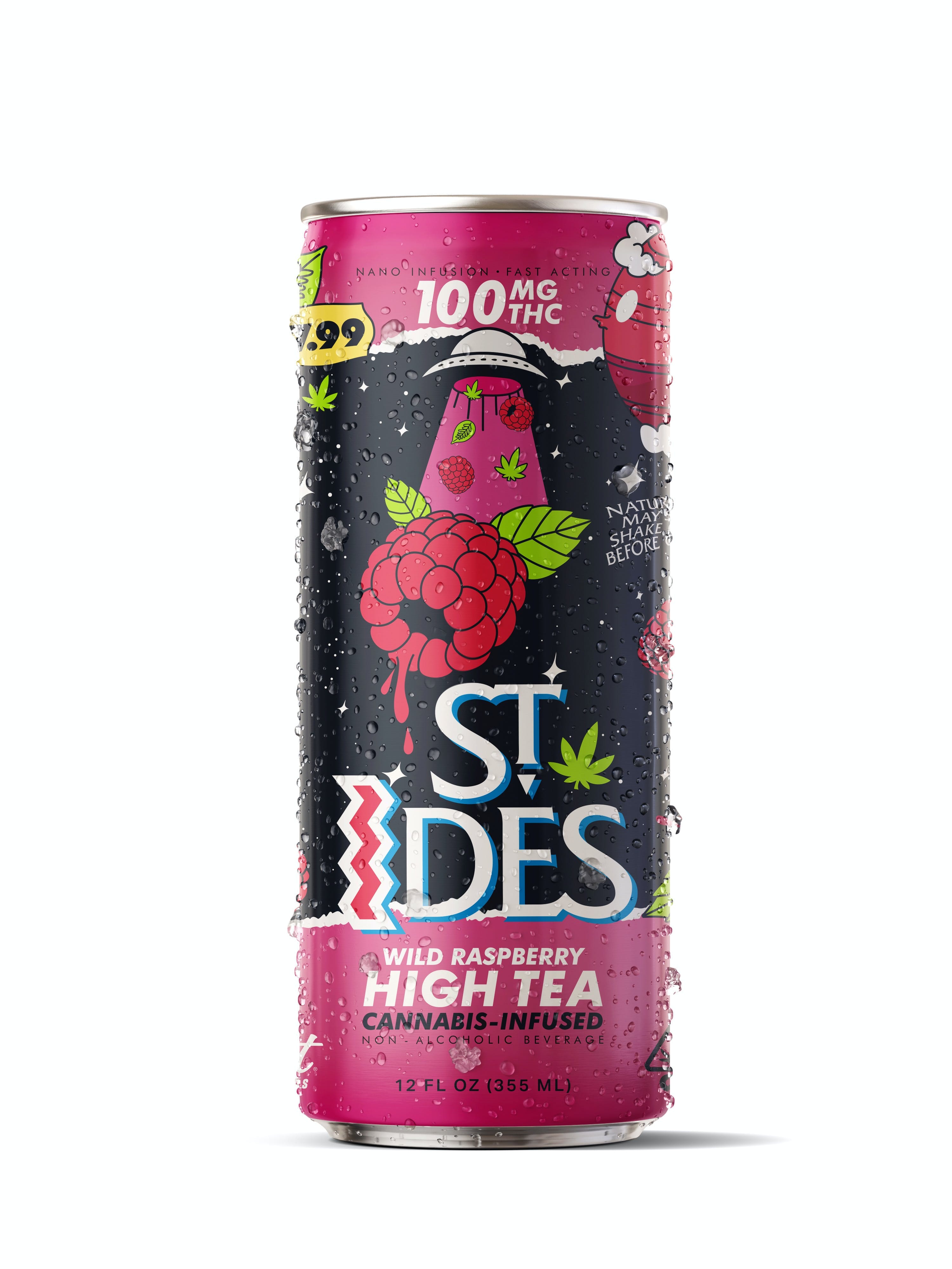 WILD RASPBERRY 12OZ HIGH TEA 100MG - St. Ides -  - $6 - Drinks