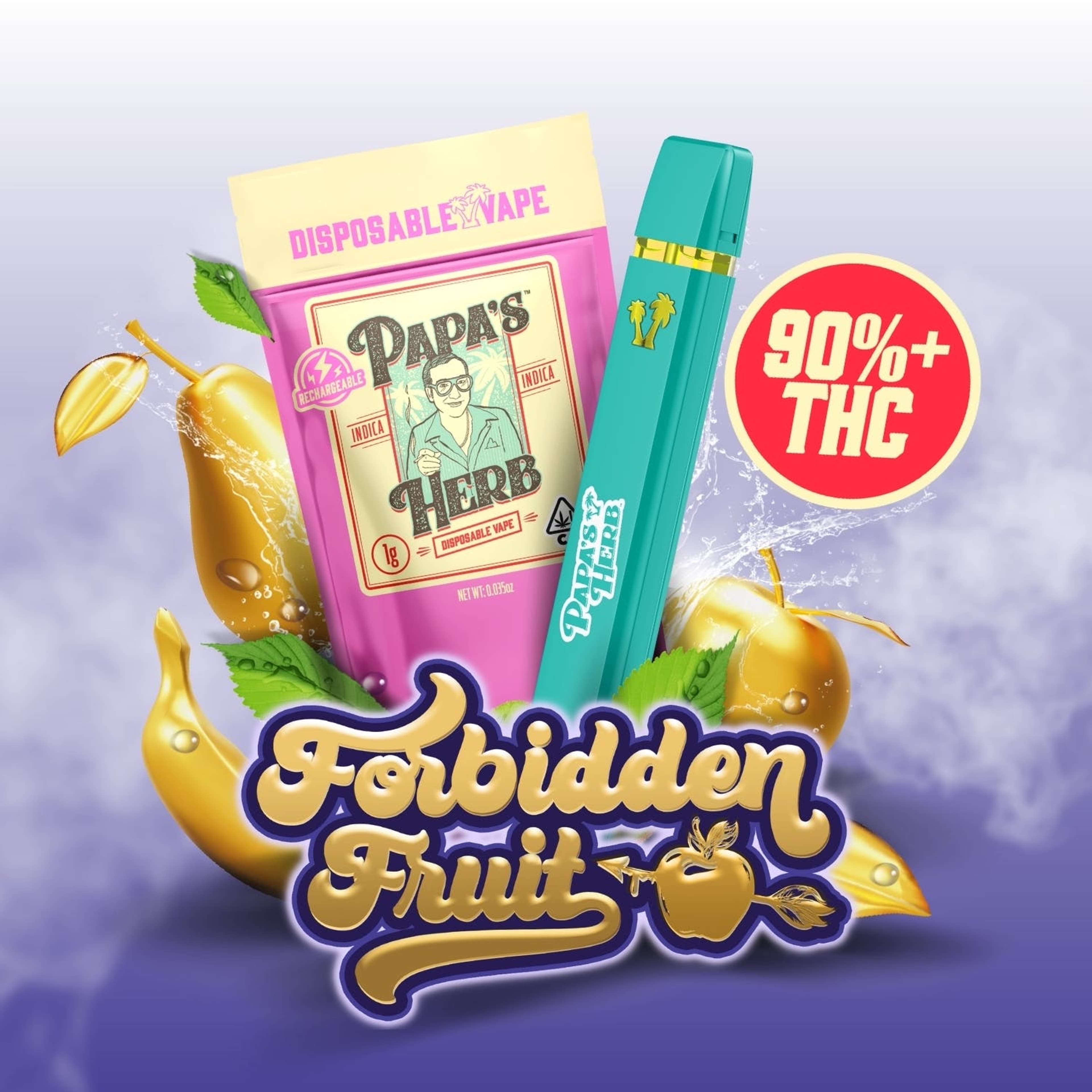 Forbidden Fruit (1g) Disposable Vape Cartridge - Papa's Herb - - $23.76 - Vapes