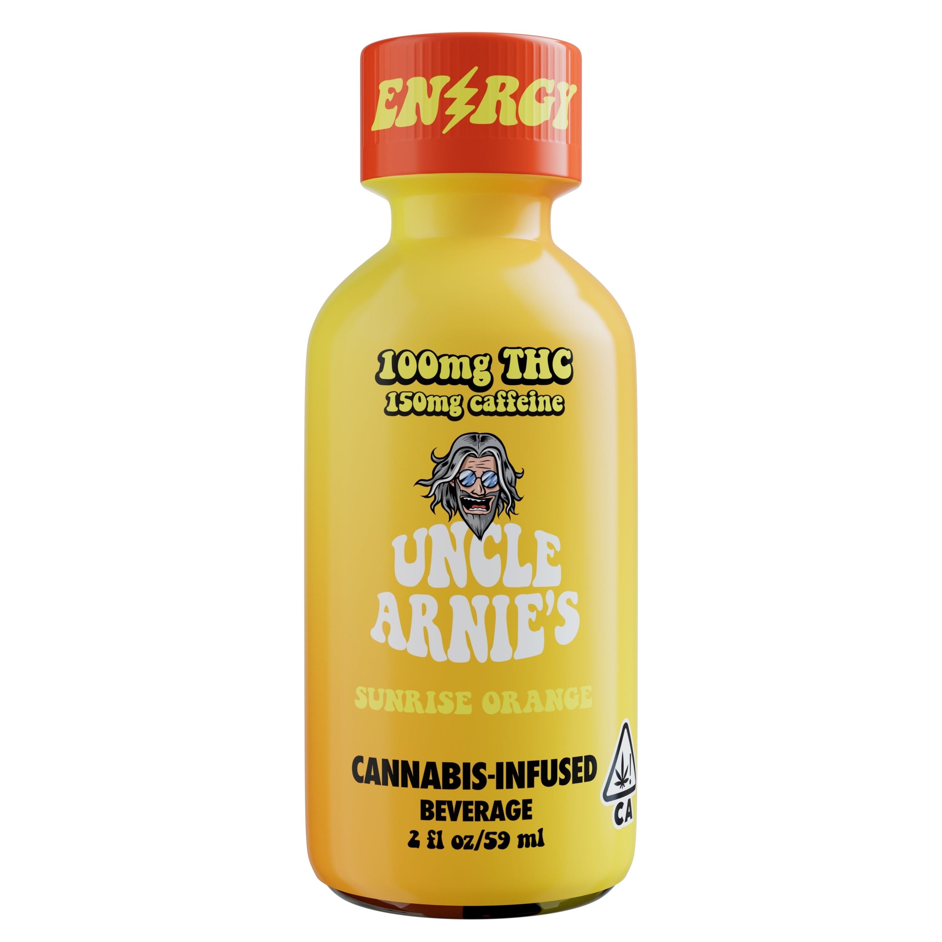 Sunrise Orange (with caffeine) - Beverage - Uncle Arnies - 2oz (100mg) - $9.99 - Edibles