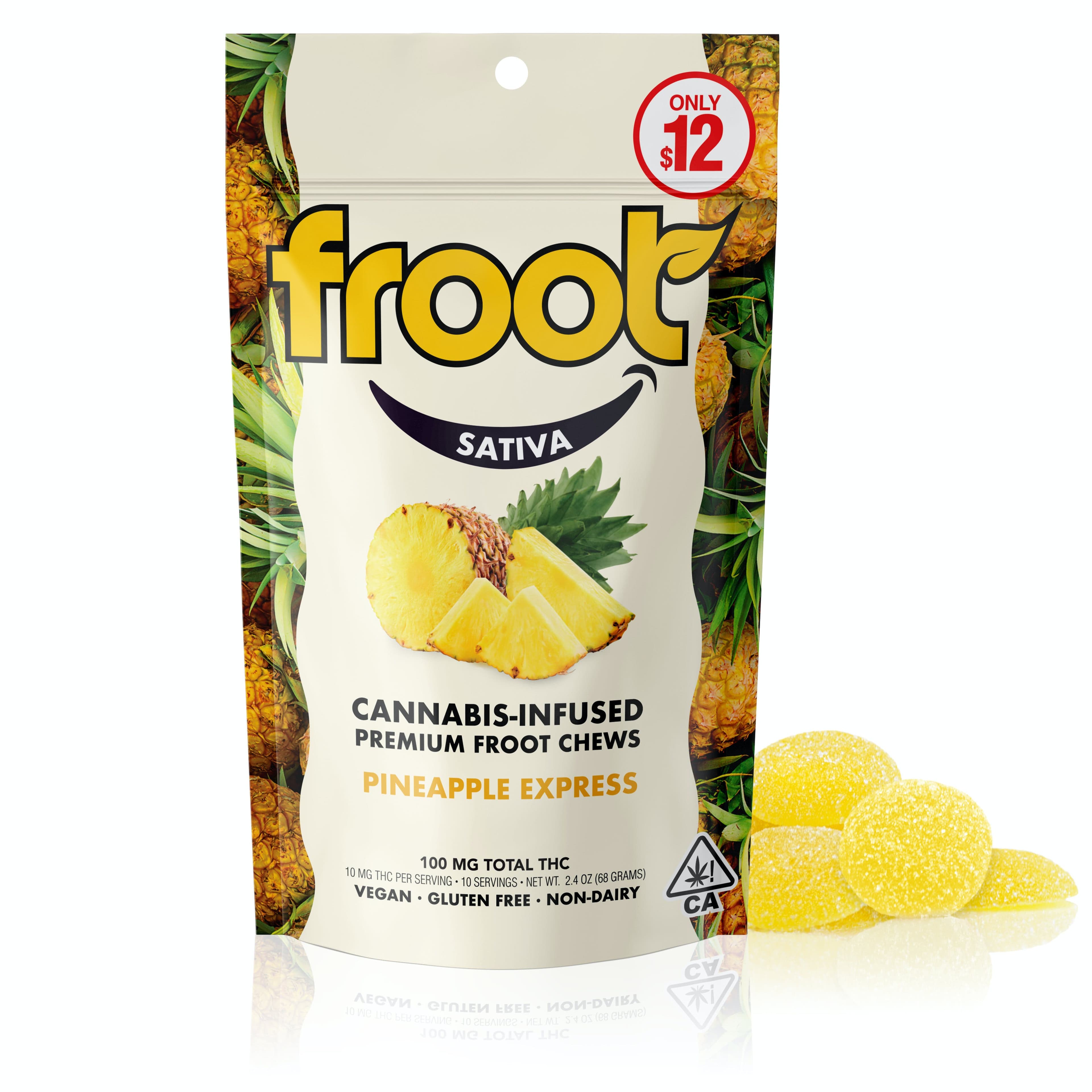 Pineapple Express Gummies 100mg (10pk) - Froot - - $10 - Edibles