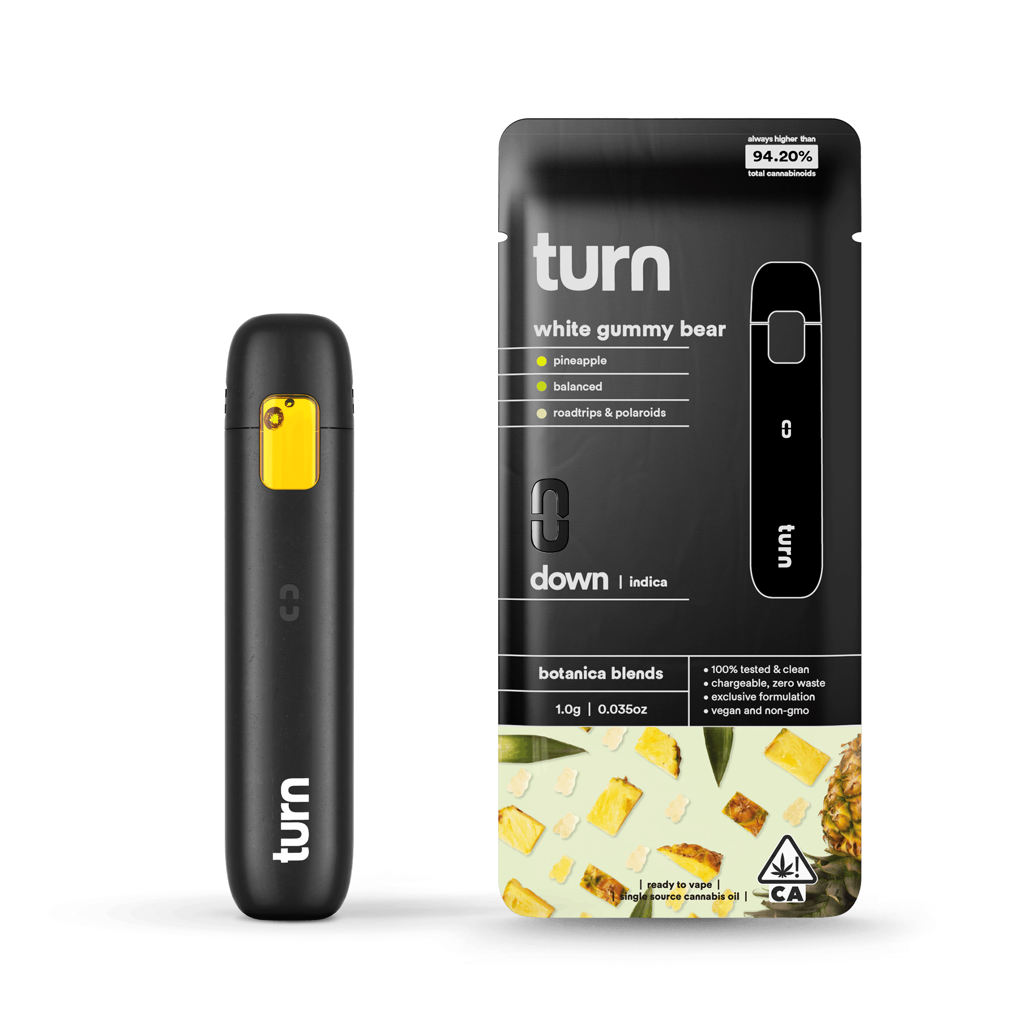 Turn Down Botanica Blends | 1g - White Gummy Bear - AIO - Indica - Turn -  - $27 - All-In-Ones