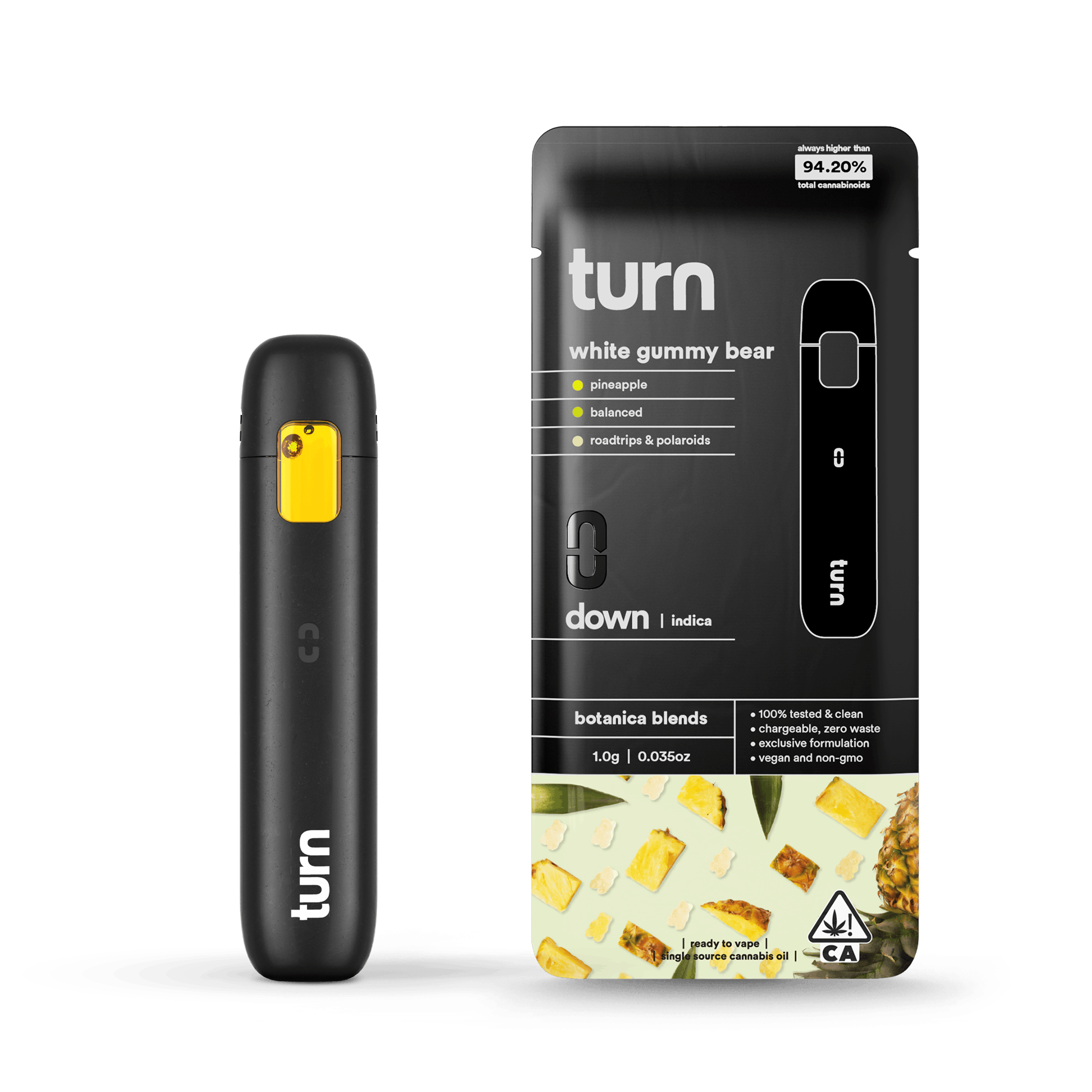 Turn Down Botanica Blends | 1g - White Gummy Bear - AIO - Indica - Turn - - $27 - All-In-Ones