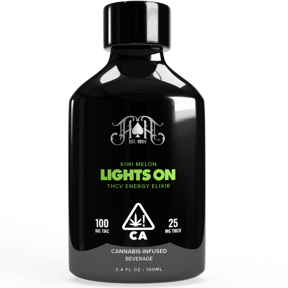 Kiwi Melon - Lights On THCV Energy Elixir - Heavy Hitters - Beverage - $17.99 - Edibles