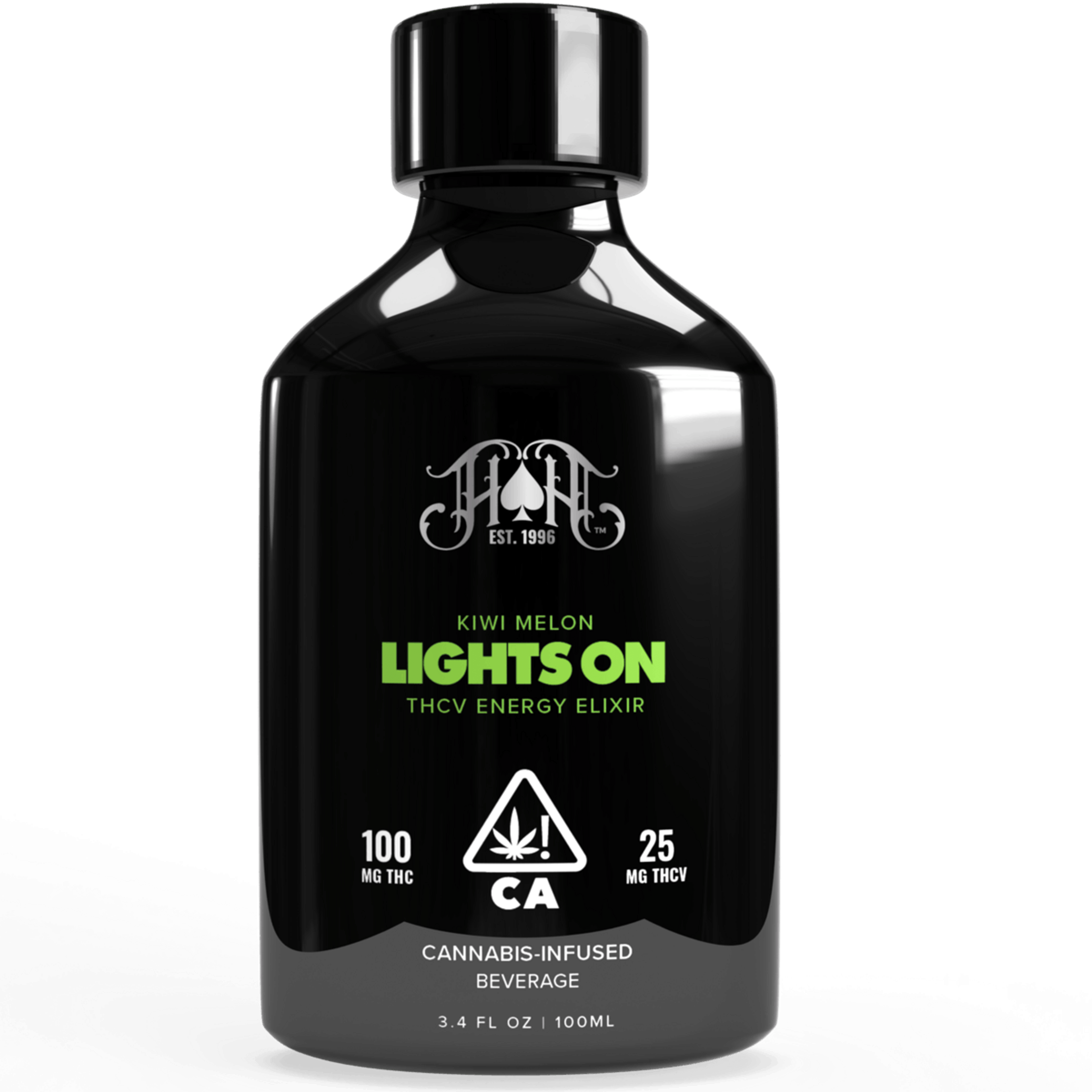 Kiwi Melon - Lights On THCV Energy Elixir - Heavy Hitters - Beverage - $17.99 - Edibles