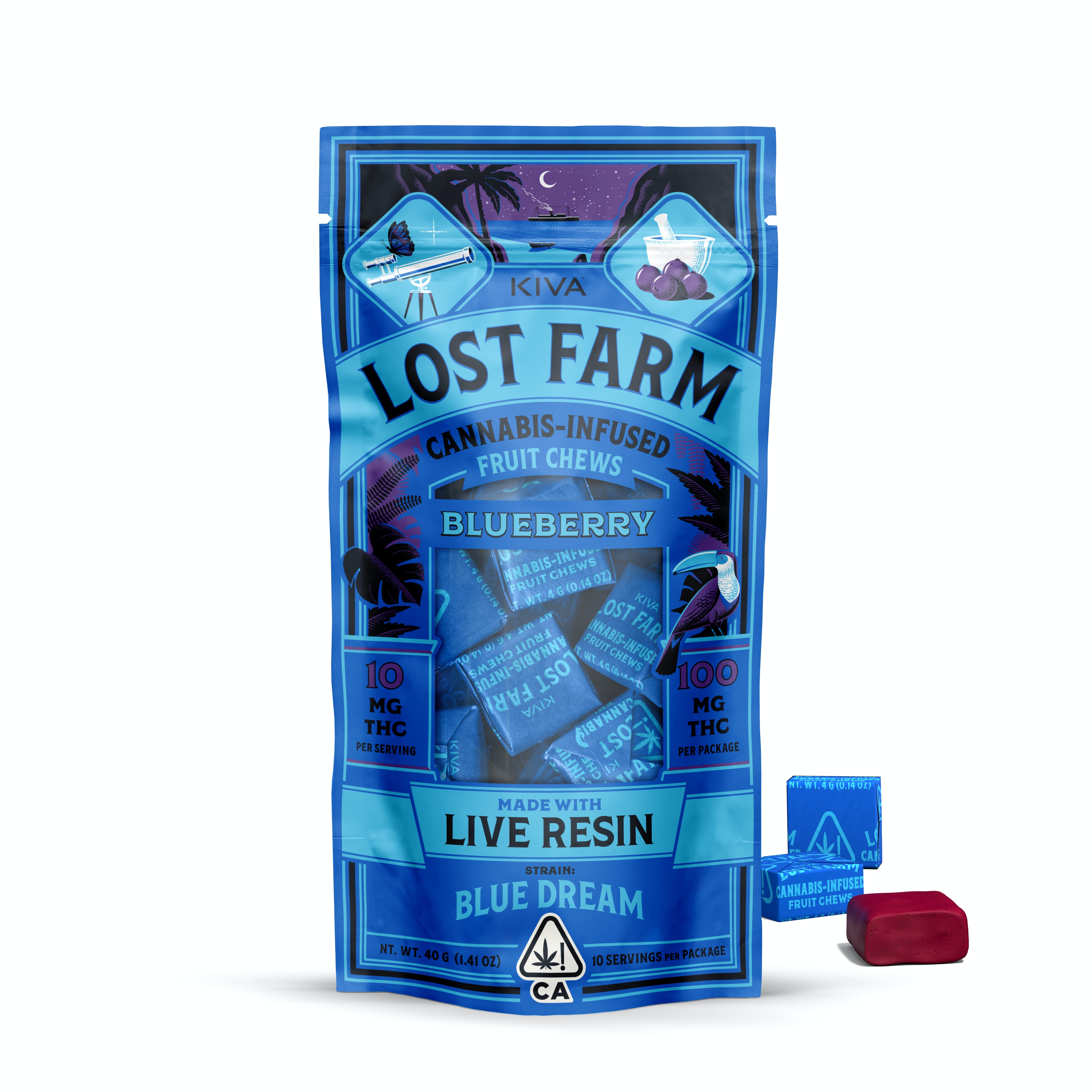 Lost Farm Blueberry Chews - Kiva Confections -  - $22 - Edible