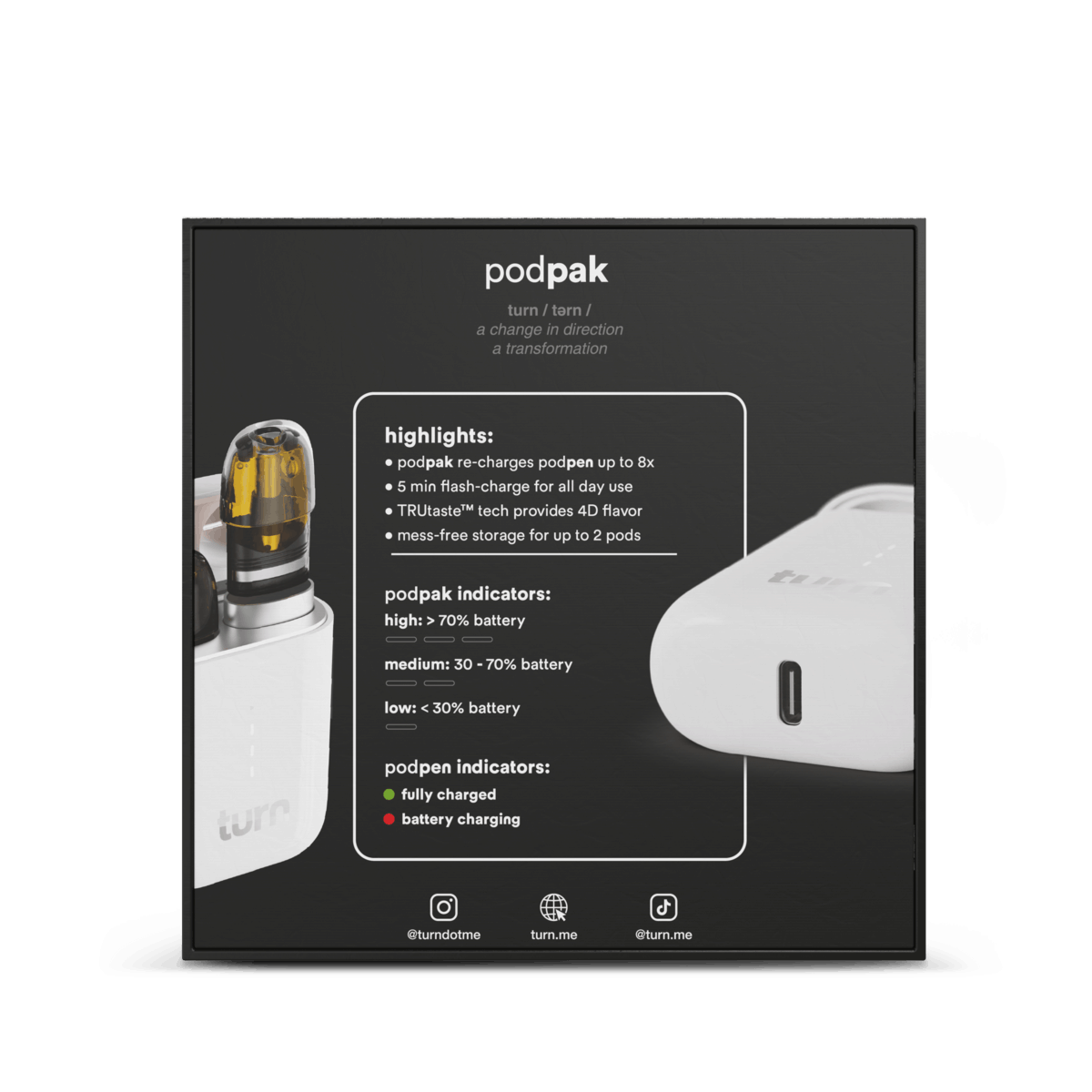 Free with POD purchase podpak | white battery case - Turn -  - $0.01 - Accessories