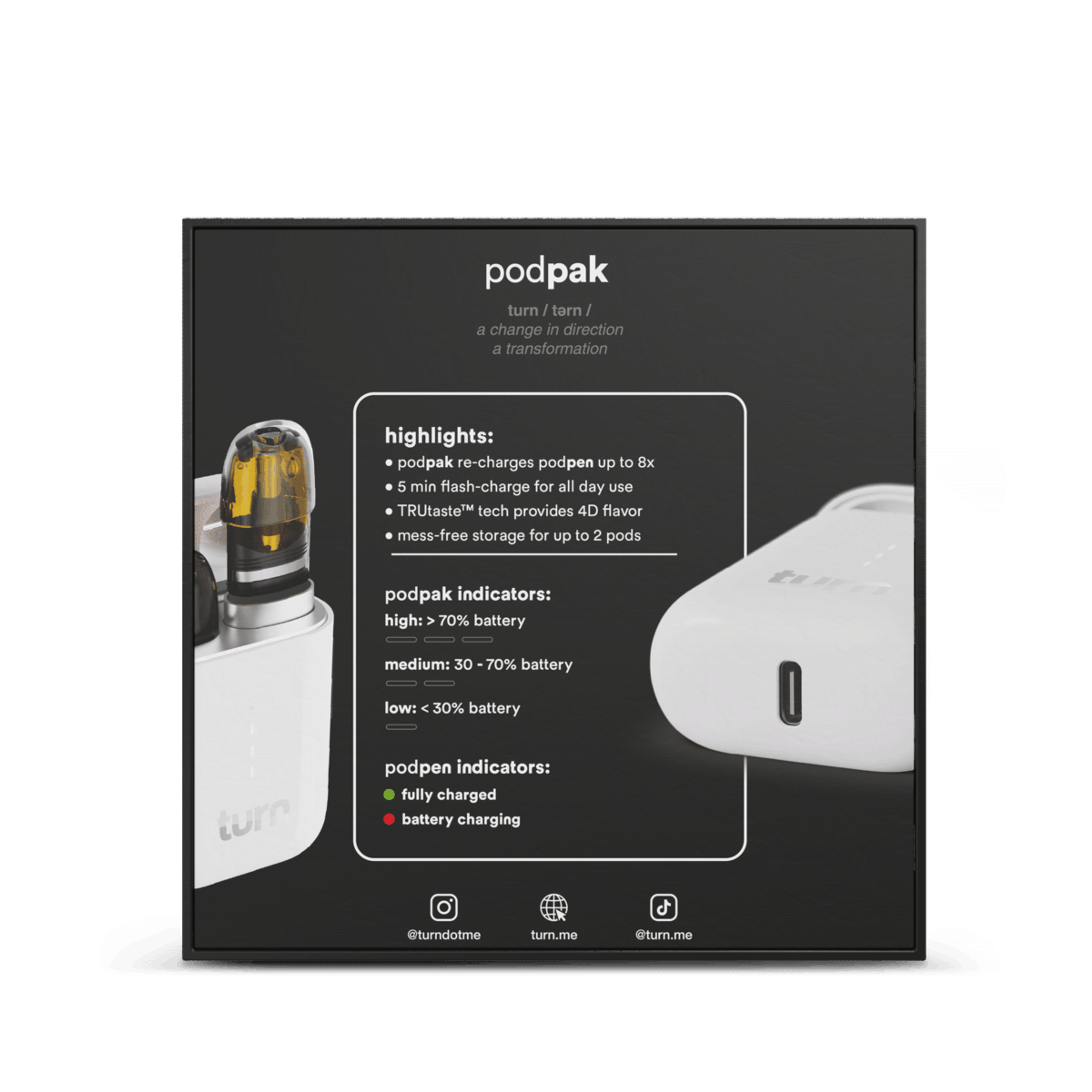 Free with POD purchase podpak | white battery case - Turn - - $0.01 - Accessories