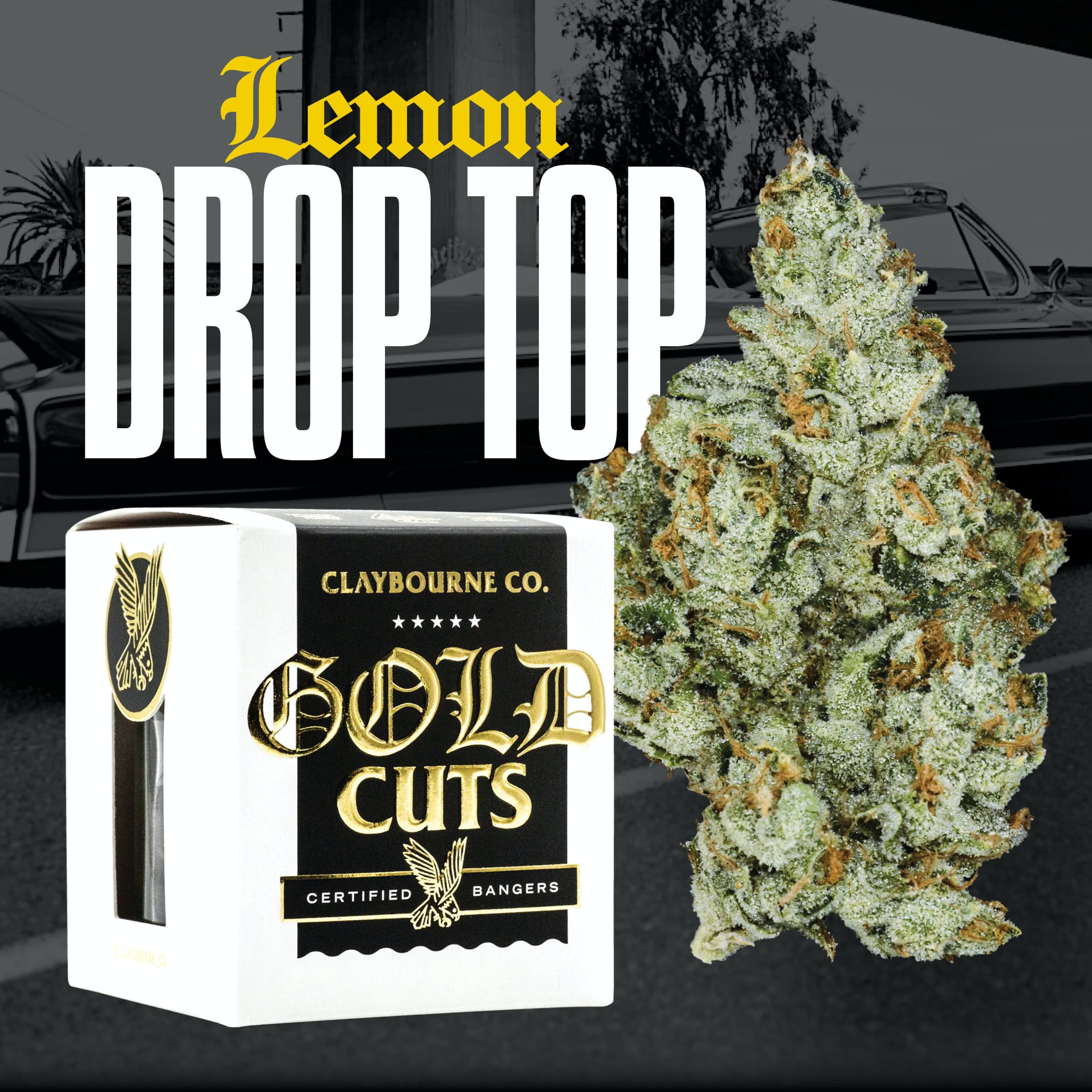 Claybourne: Gold Cuts - Lemon Drop Top - Claybourne Co. - Eighth - $59 - Indoor Flower