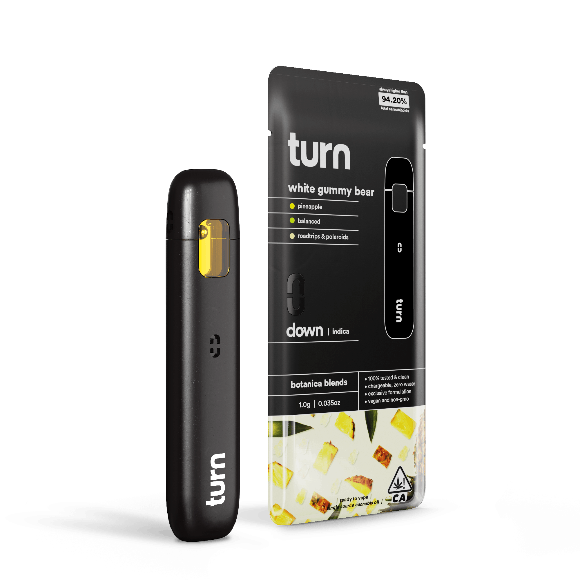 Turn Down Botanica Blends | 1g - White Gummy Bear - AIO - Indica - Turn -  - $27 - All-In-Ones