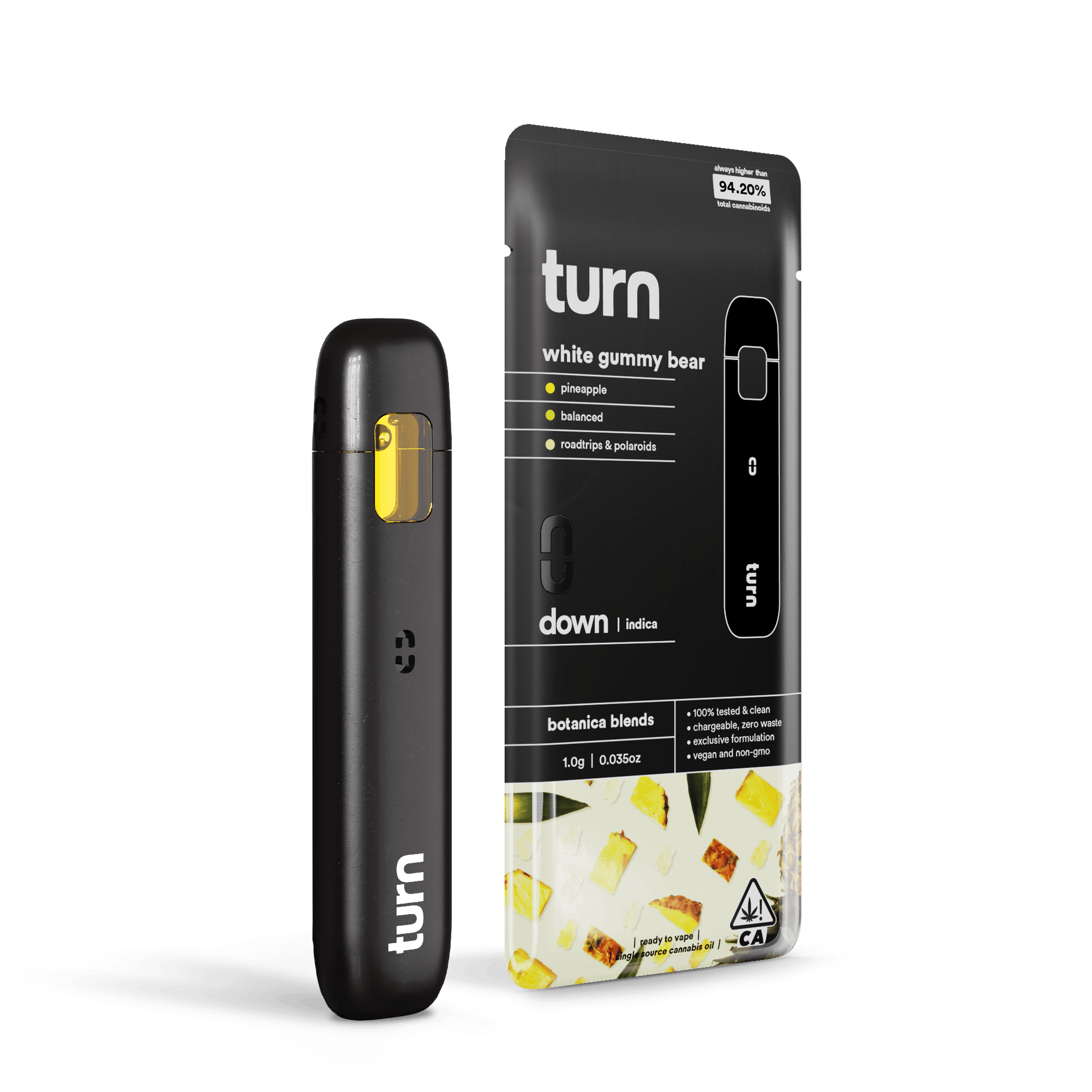 Turn Down Botanica Blends | 1g - White Gummy Bear - AIO - Indica - Turn - - $27 - All-In-Ones