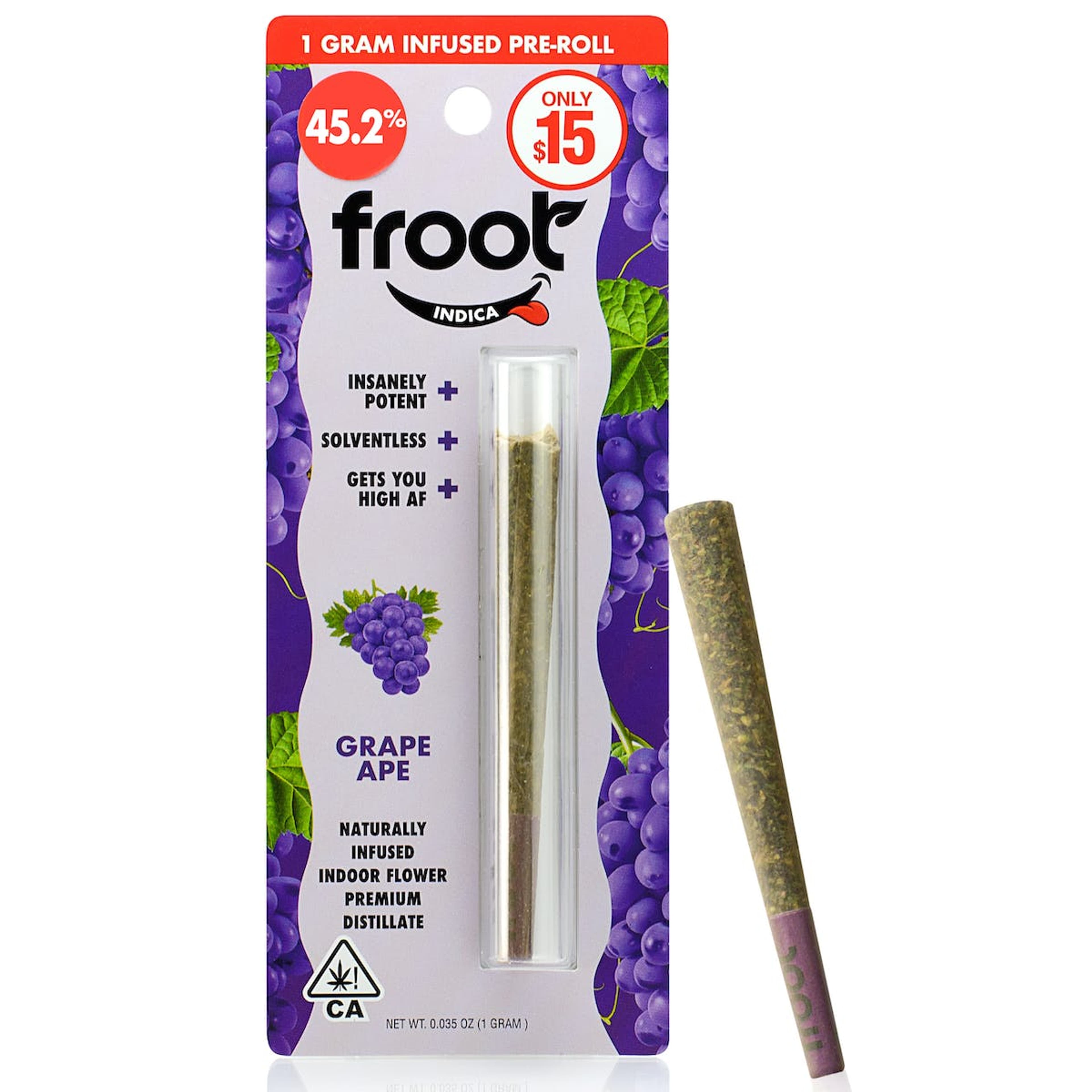 Grape Ape Preroll 1g - Froot - - $12.50 - Pre-Rolls